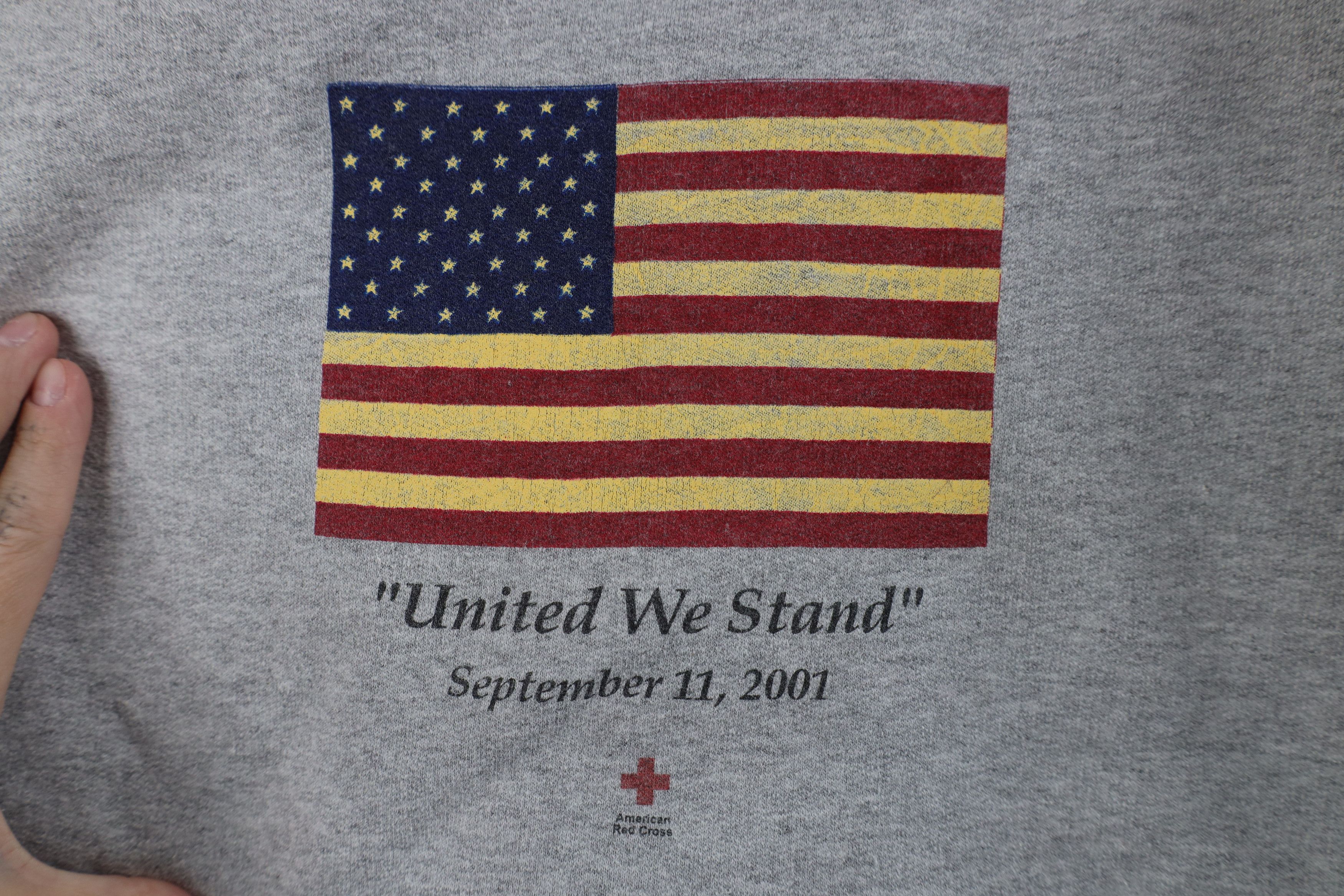 Vintage Vintage Y2K September 11 United We Stand Flag Sweatshirt Size M / US 6-8 / IT 42-44 - 4 Thumbnail