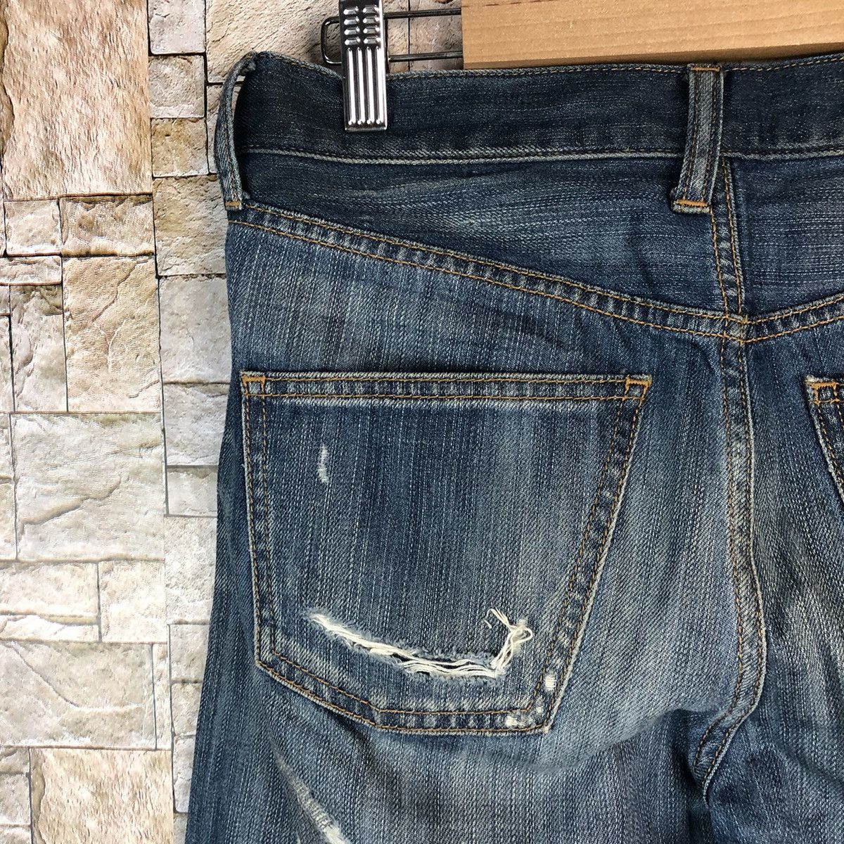 Japanese Brand Japanese Brand Blue Distressed Denim Pants #A997 Size US 28 / EU 44 - 14 Thumbnail
