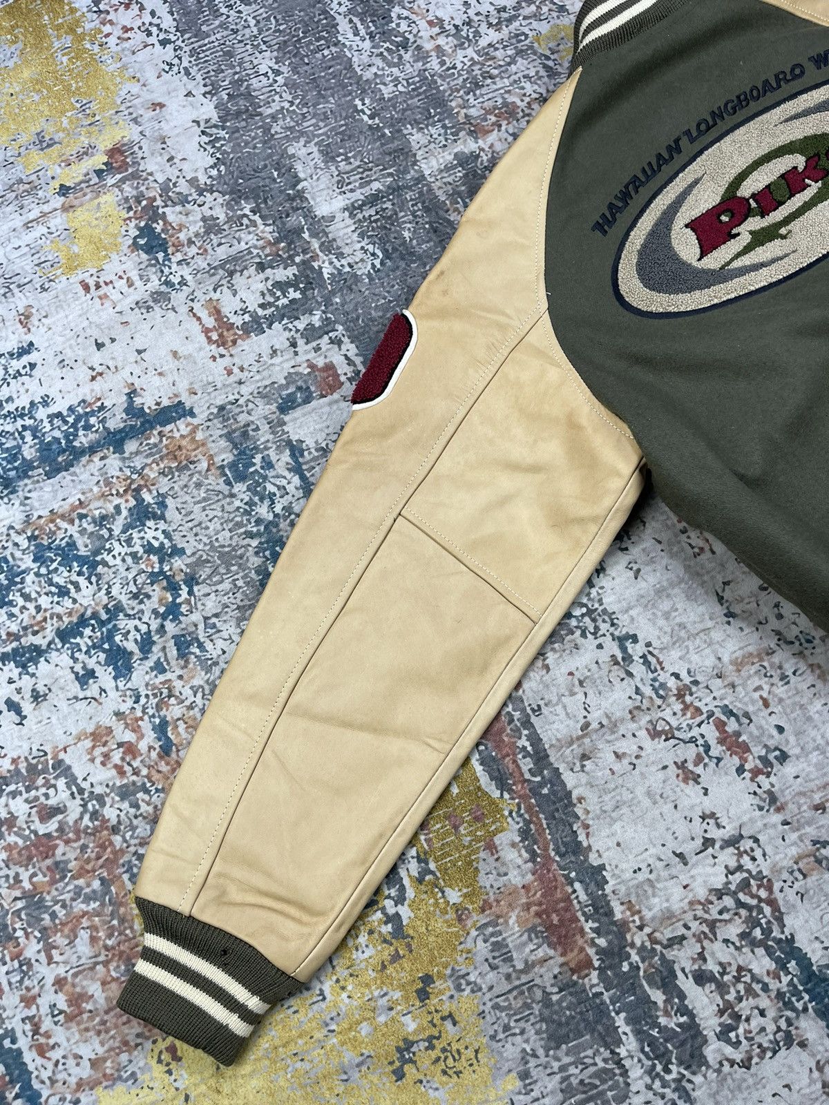 Japanese Brand Vintage Piko Hawaiian Leather Wool Varsity Jackets Size US S / EU 44-46 / 1 - 10 Thumbnail