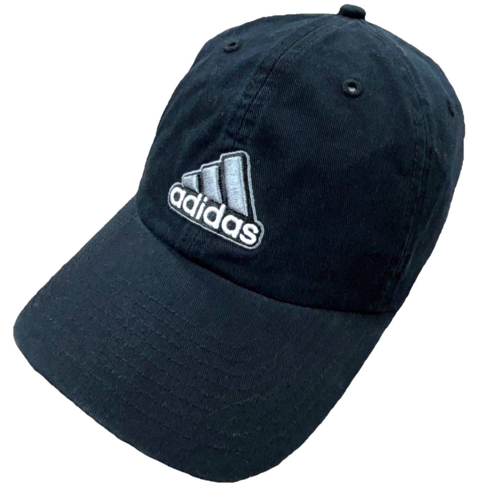 Adidas Adidas Hat Cap Black Strap Back Clima Lite Dad Baseball Spell Out Adult Mens NN Size ONE SIZE - 4 Thumbnail