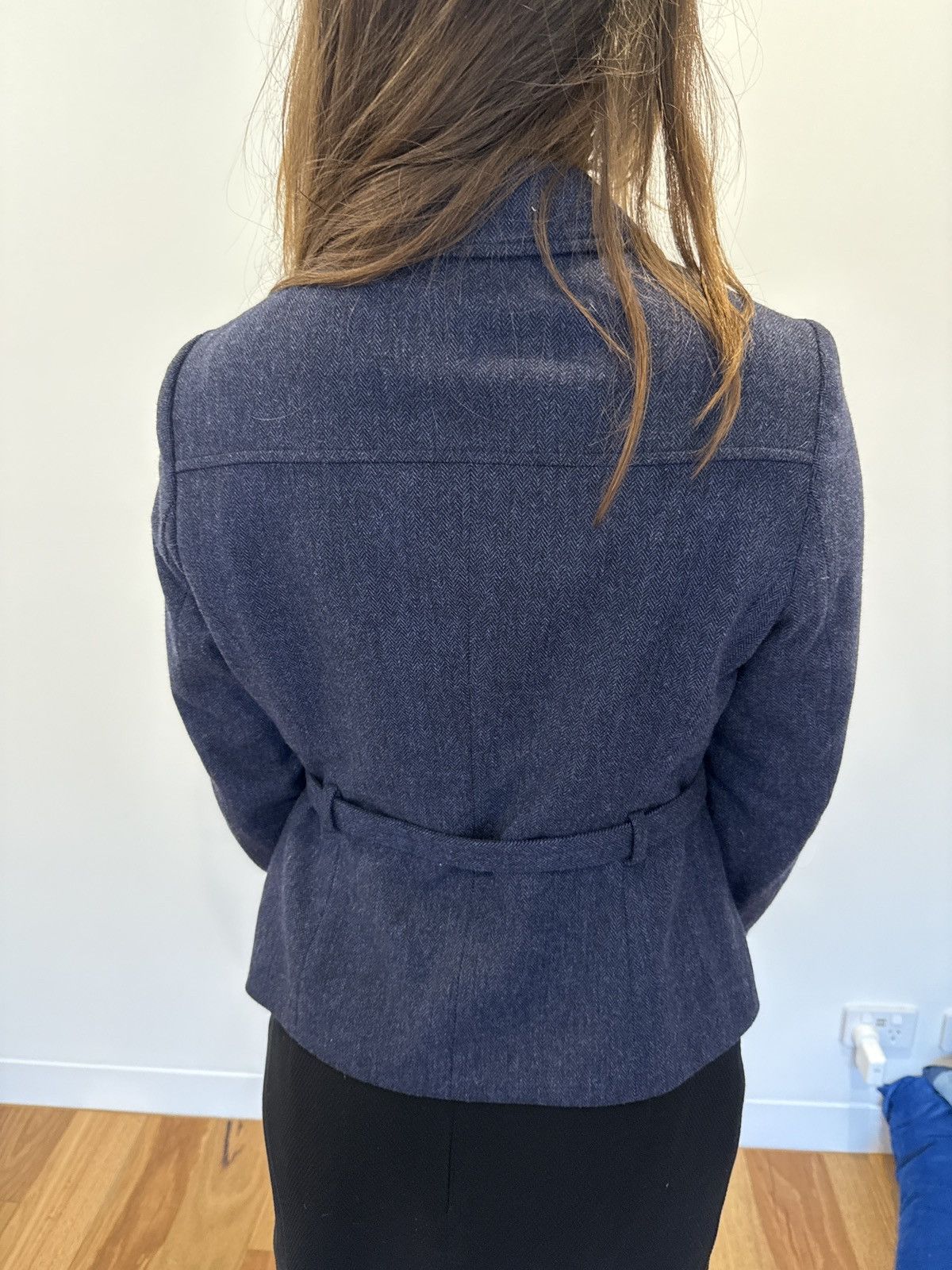 Other Blue wool Tweed Anna Thomas Army cut Jacket Size M / US 6-8 / IT 42-44 - 4 Thumbnail