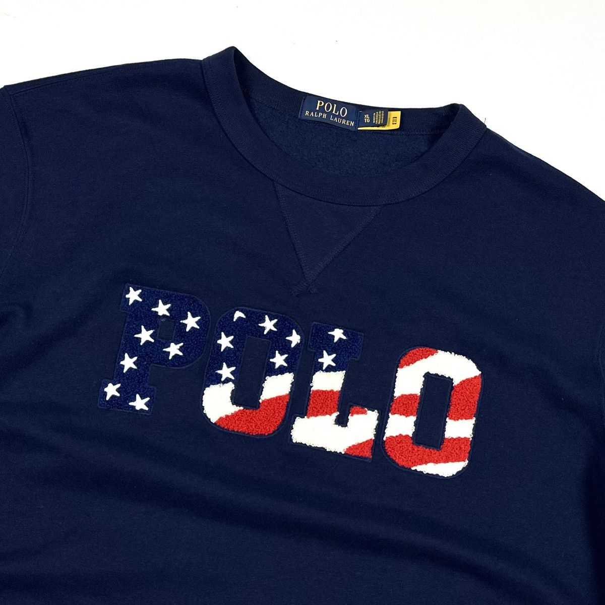 Polo Ralph Lauren Men’s Polo Ralph Lauren USA Flag Blue Cotton Sweatshirt - XL Size US XL / EU 56 / 4 - 4 Thumbnail