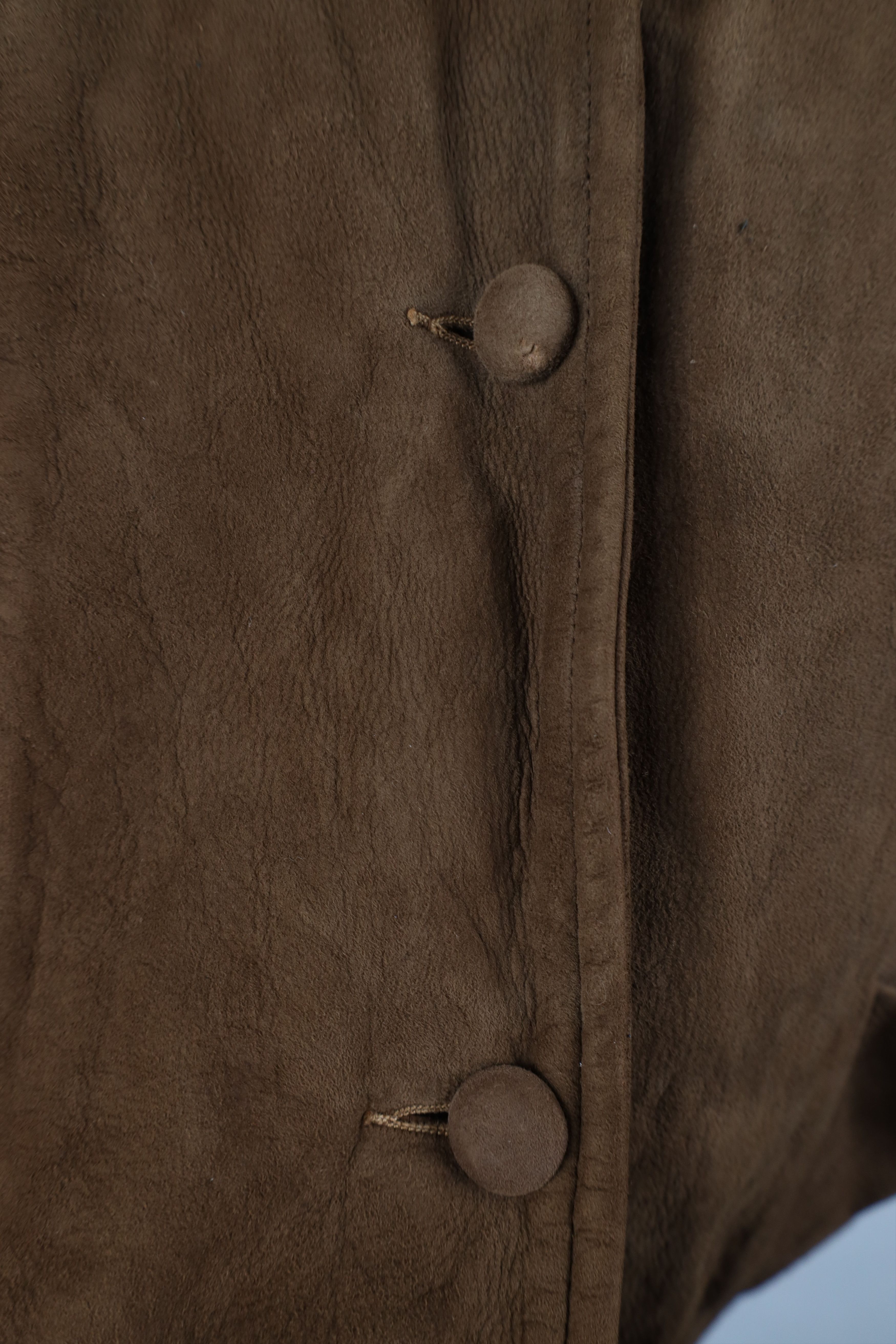 Vintage Vintage 50s Streetwear Lined Suede Leather Jacket Brown Size S / US 4 / IT 40 - 6 Thumbnail