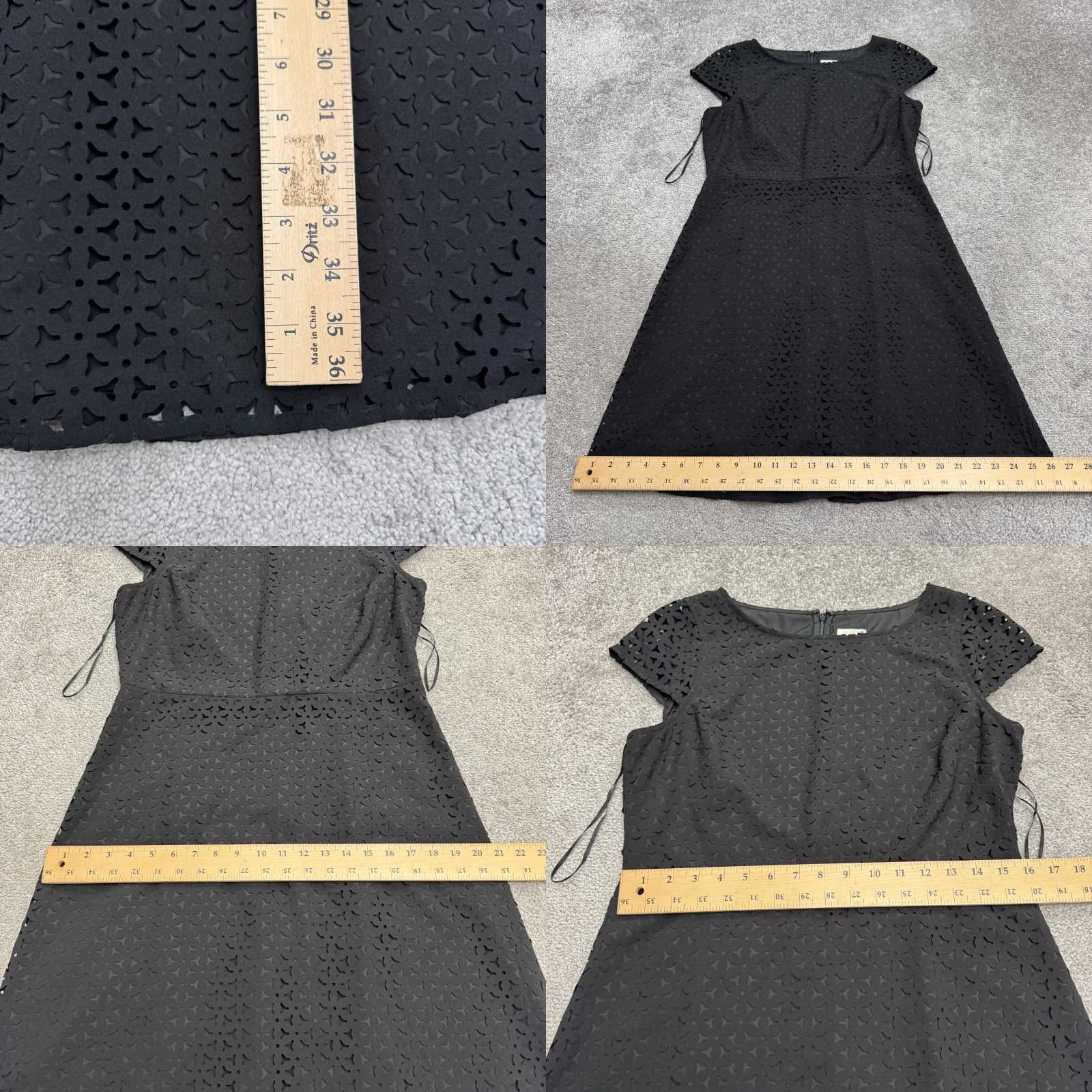 J.Crew J.Crew Dress Women 12 Black Knee Length Cap Sleeve Sheath Lacer Cut Classic Work Size XL / US 12-14 / IT 48-50 - 8 Thumbnail