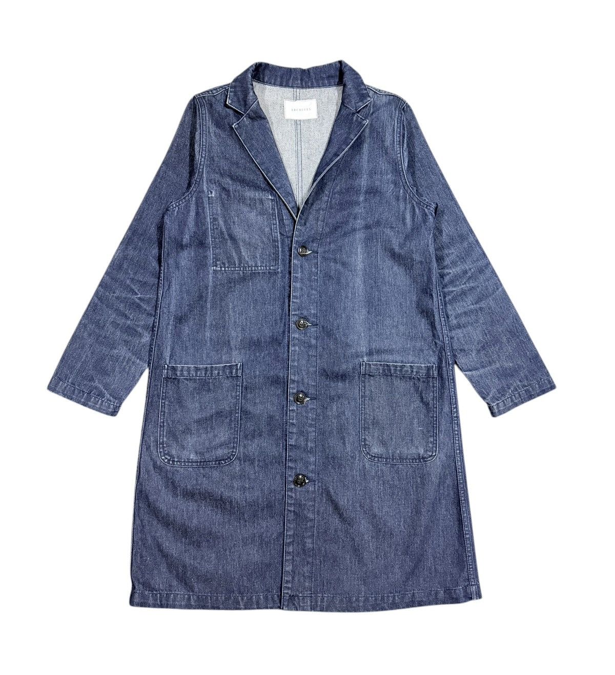 Vtg🔥Archives Japanese Indigo Denim Longcoat Jacket