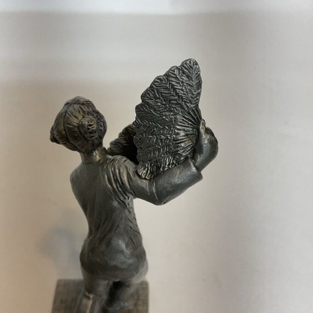 Other Royal Selangor Pewter Chinese Fan Dancer Figure 3 3/4" Tall Size ONE SIZE - 5 Thumbnail