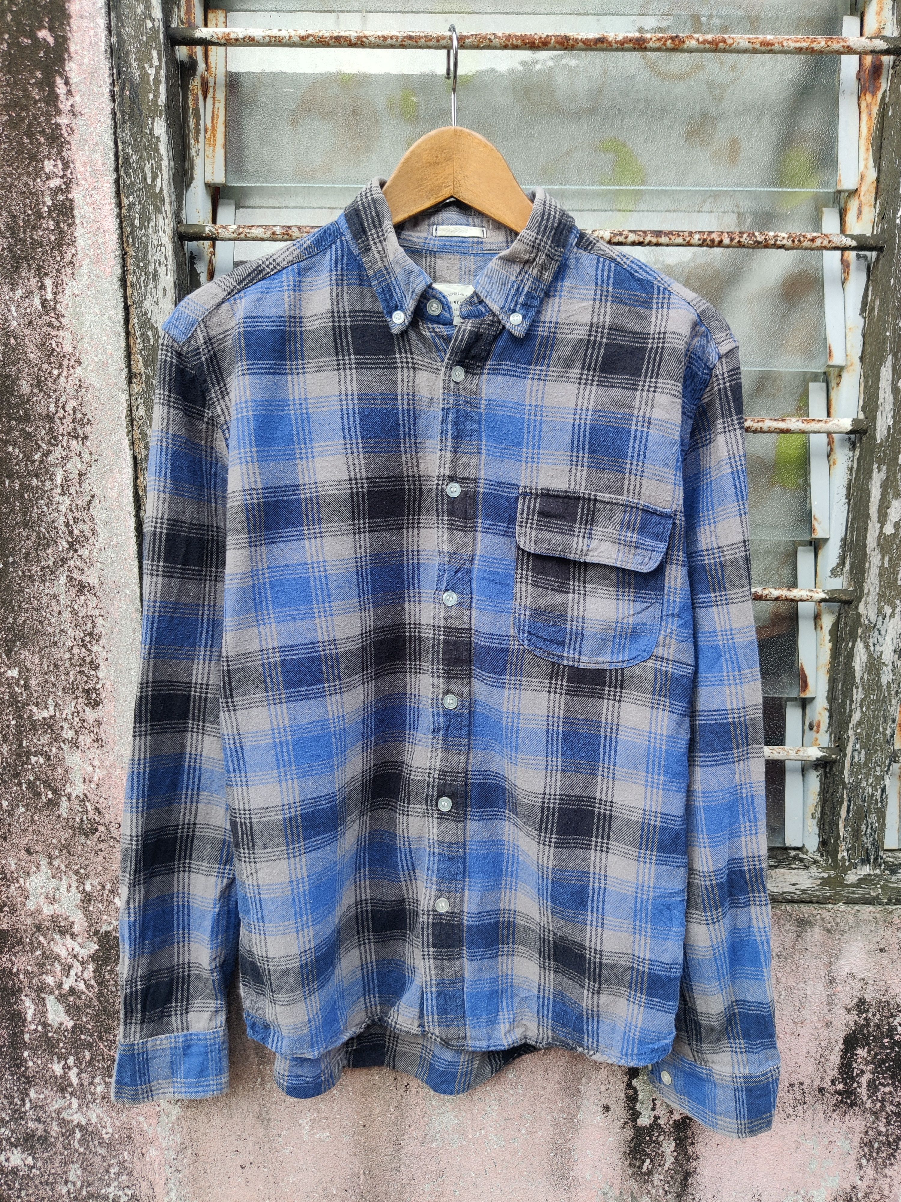 Vintage Vintage Urban Research Checkers Flannel Shirt Size US M / EU 48-50 / 2 - 1 Thumbnail