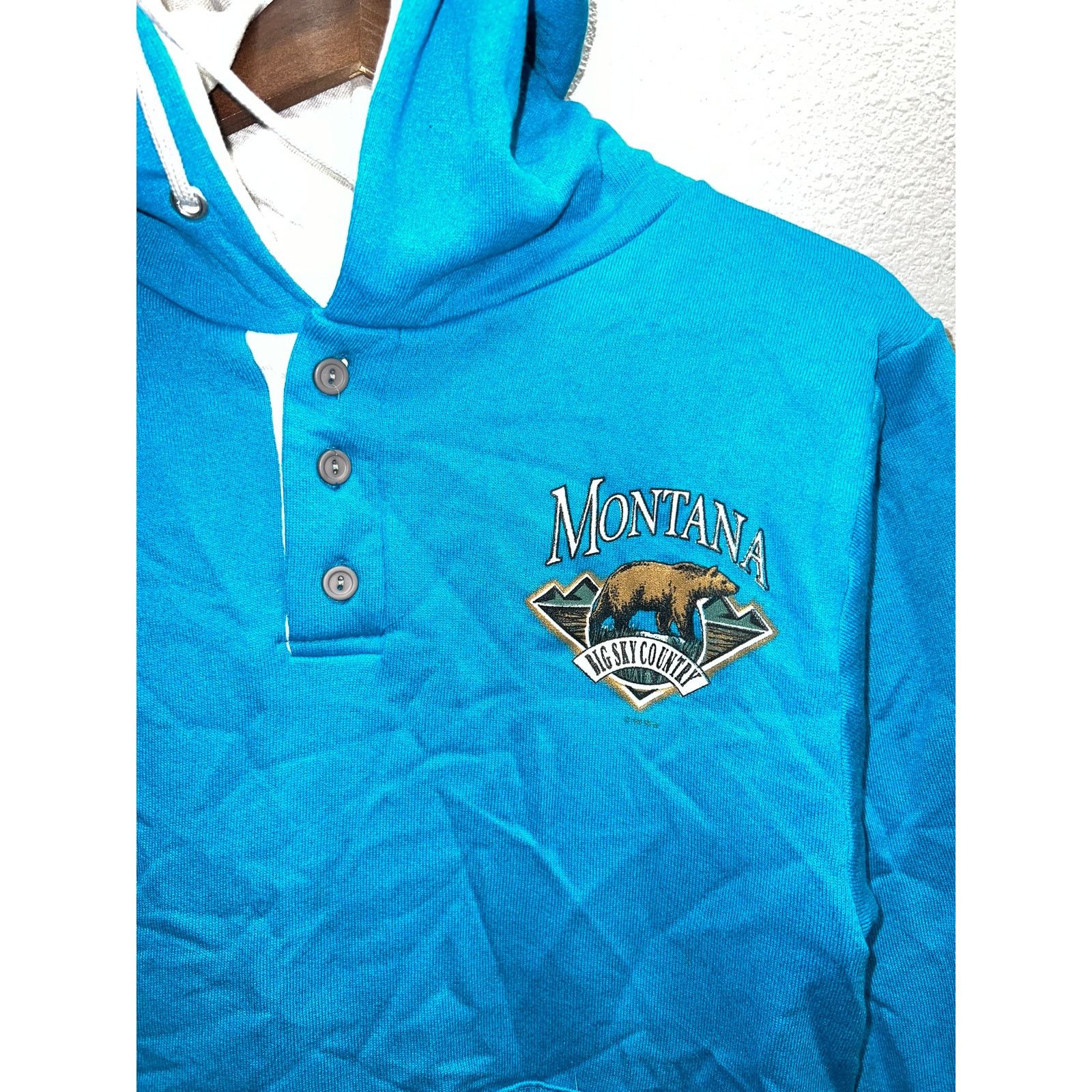 Vintage Vintage Montana Big Sky Country Hoodie Bear Animal 90s Small Size US S / EU 44-46 / 1 - 2 Thumbnail