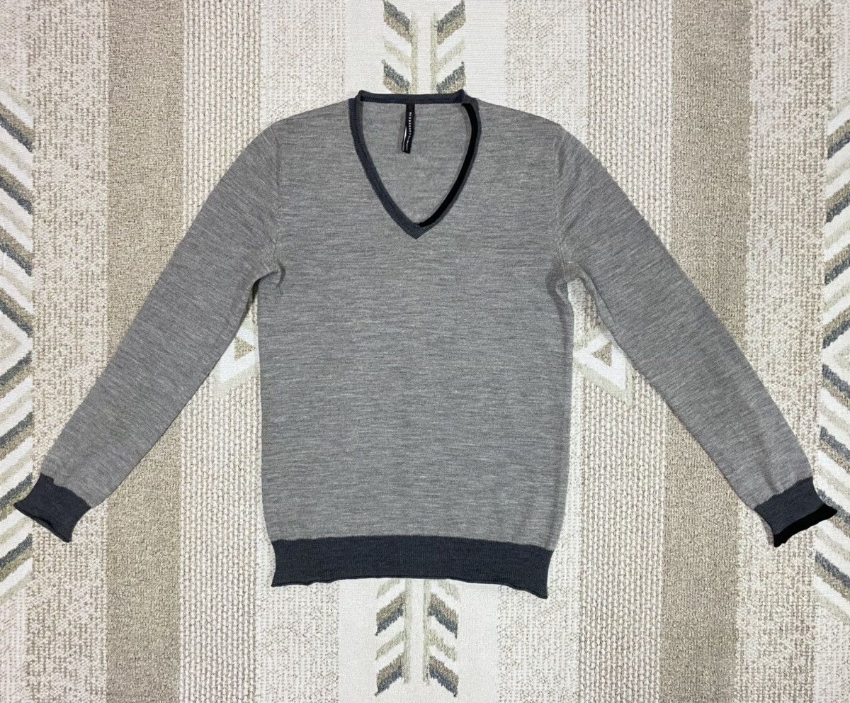 image of Black Barrett Neil Barrett Sweater Jumper in Grey Black, Men's (Size Small)