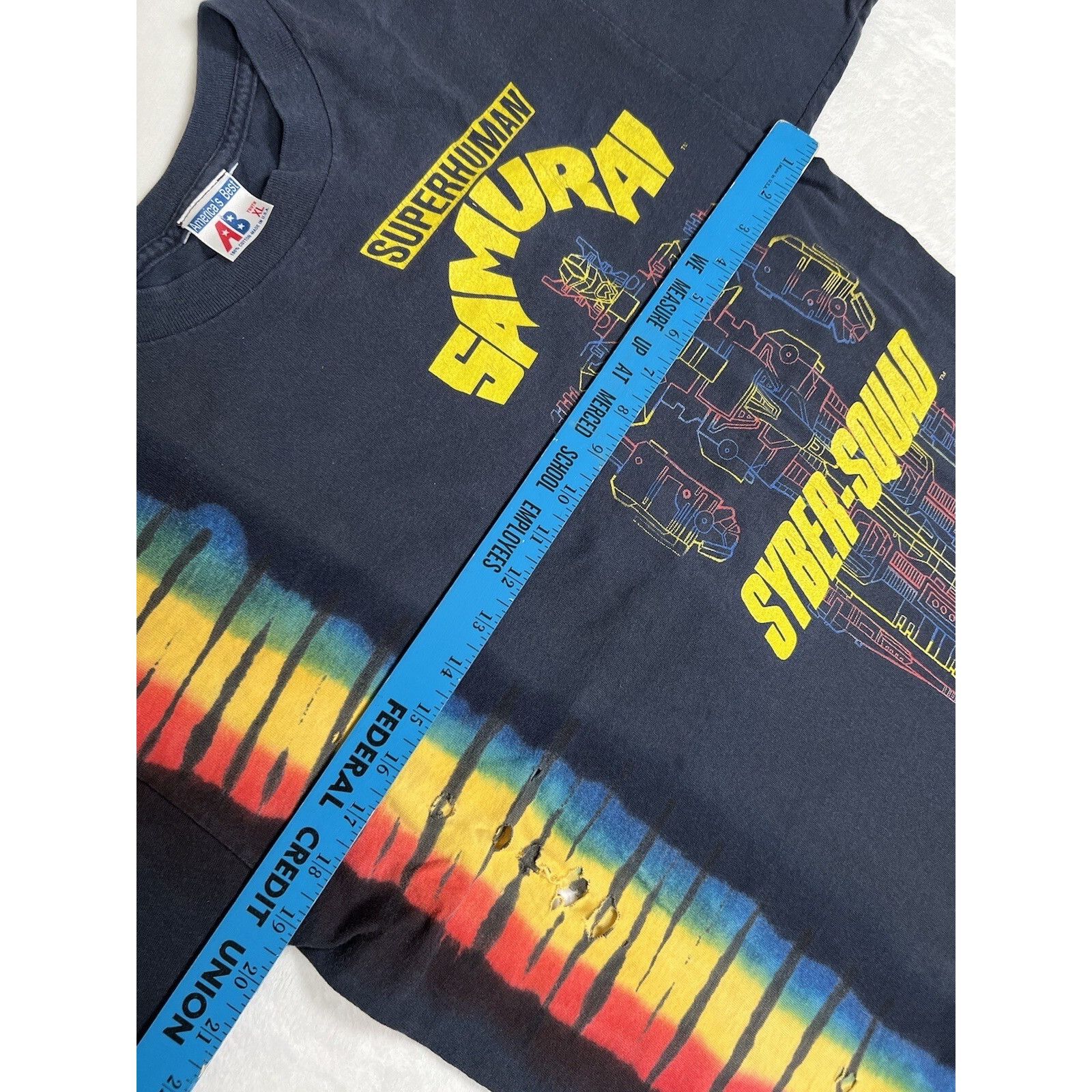 Vintage Vintage Superhuman Samurai Syber Squad T-Shirt 1993 Youth XL Size US M / EU 48-50 / 2 - 8 Thumbnail
