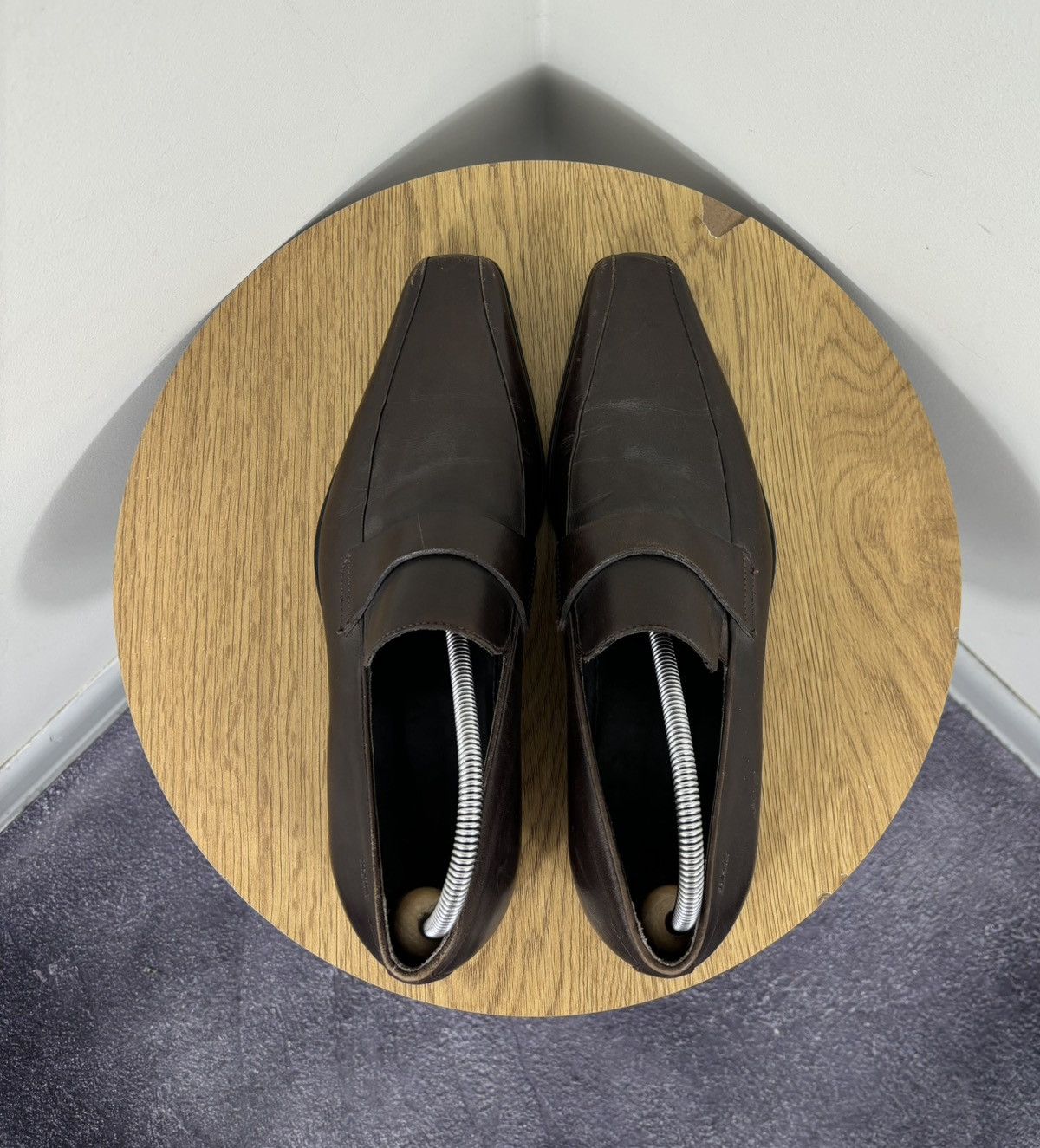 Hugo Boss Hugo Boss Men’s Brown Leather Venetian Loafers Dress Shoes Size US 8.5 / EU 41-42 - 14 Thumbnail