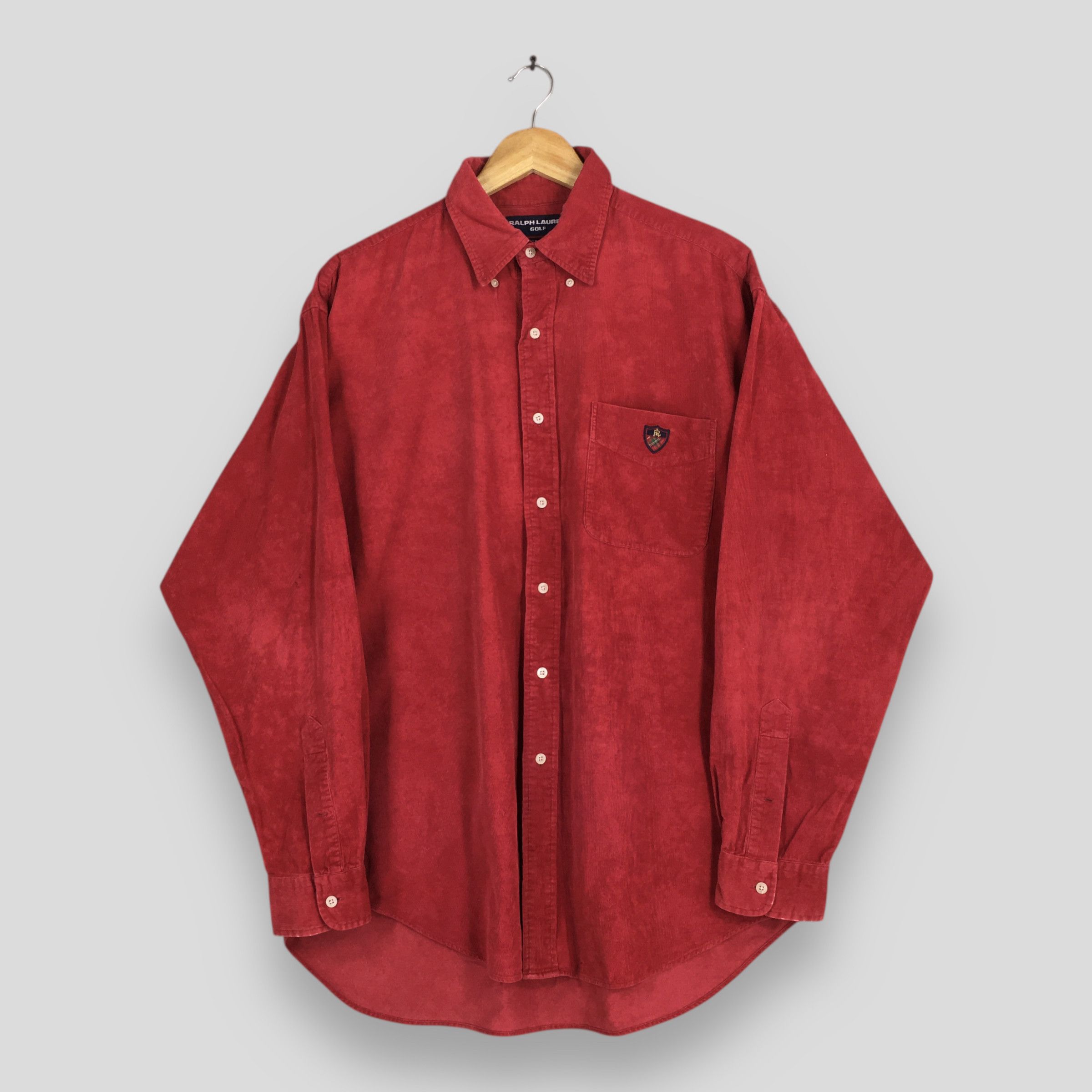 Ralph Lauren Vintage Ralph Lauren Golf Red Corduroy Shirt Large Size US L / EU 52-54 / 3 - 1 Thumbnail