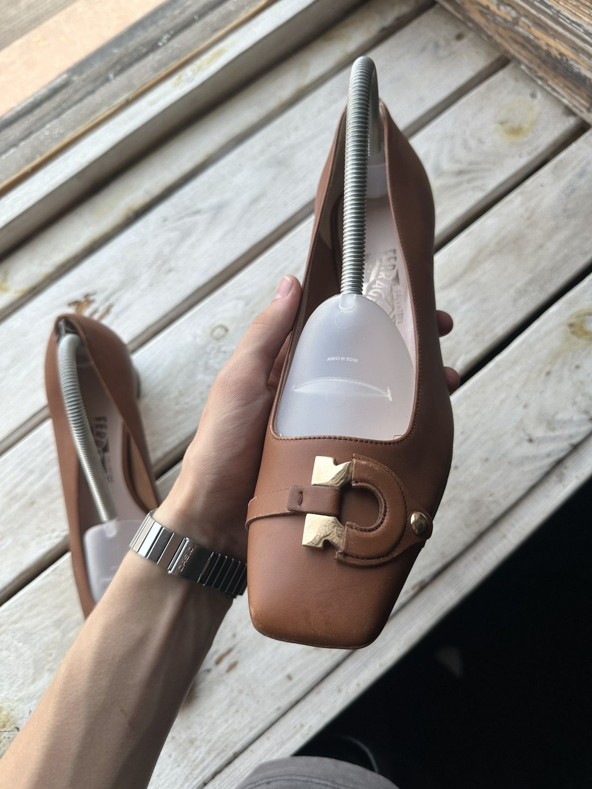 Salvatore Ferragamo RARE❗️Salvatore Ferragamo Women Shoes flats heels Size US 11 / IT 41 - 11 Thumbnail