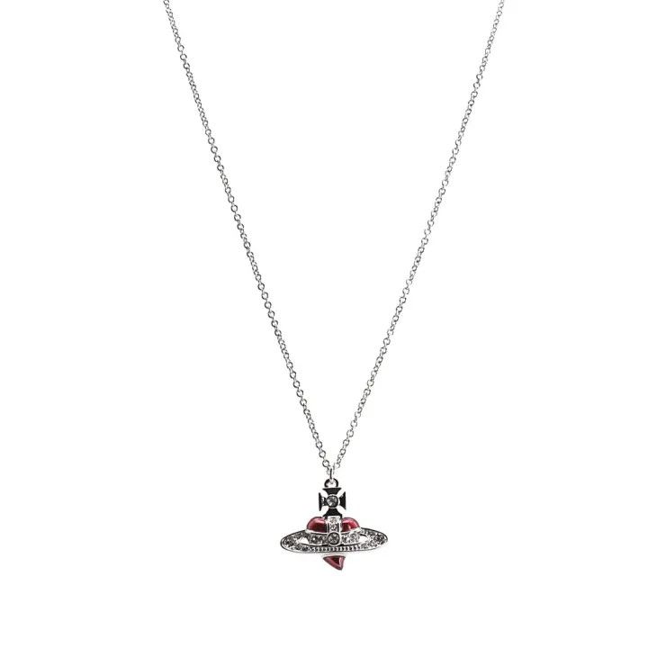 Vivienne Westwood Vivienne Westwood Diamante Heart Pendant Necklace 0079 Size ONE SIZE - 1 Thumbnail