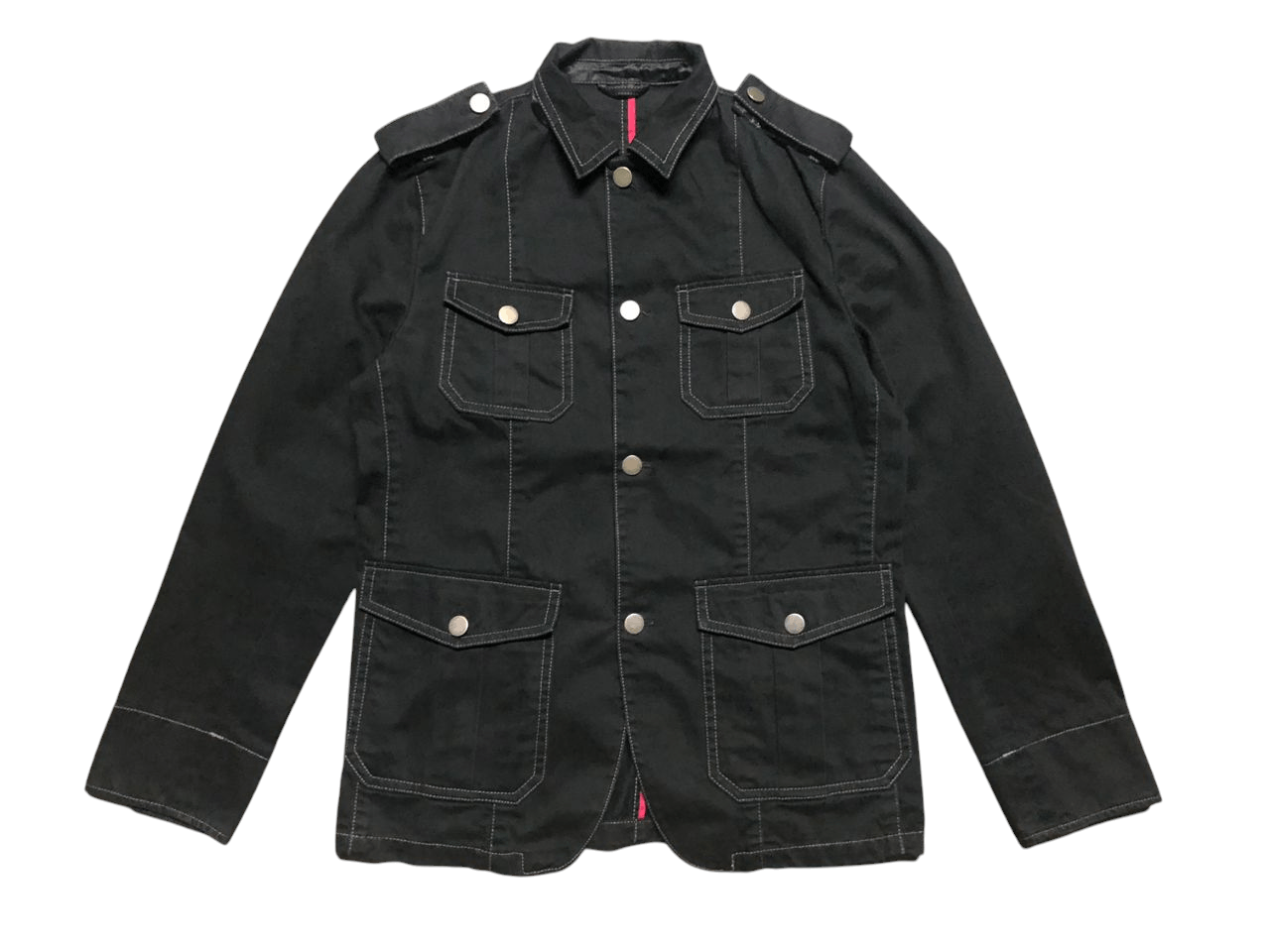 Japanese Brand 🇯🇵💥Pazzo Denim Store Military Style Cargo Pocket Jacket Size US L / EU 52-54 / 3 - 1 Thumbnail