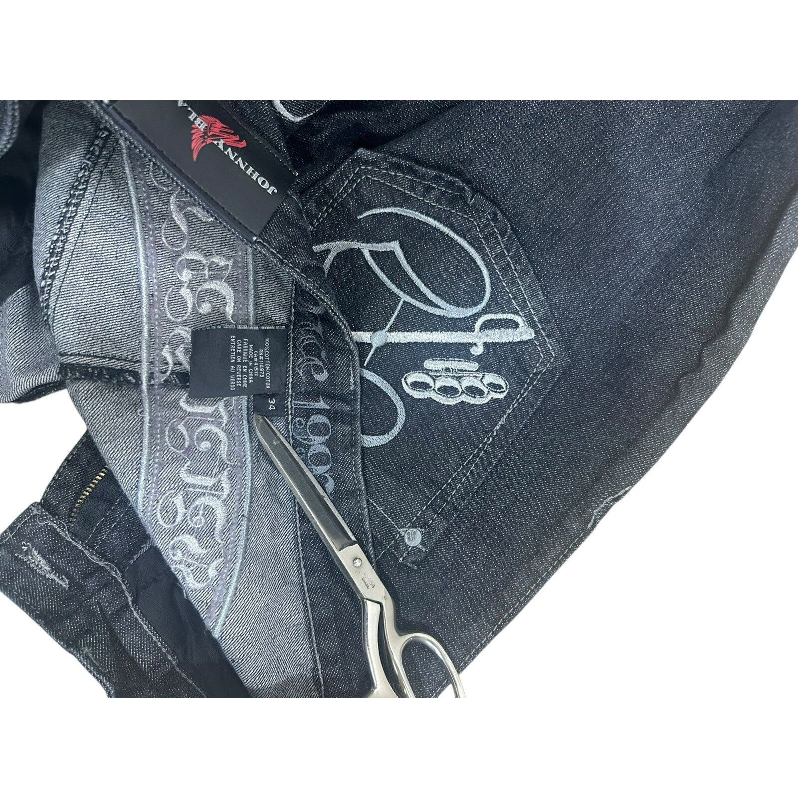 Other Vintage Johnny Blaze Black Denim Jeans Y2K 90’s 2000’s Hip H Size US 34 / EU 50 - 5 Thumbnail