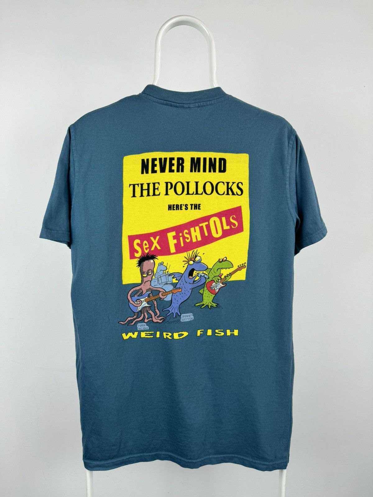 Vintage Sex Fishtols Never Mind Funny Big Logo Tee Size US M / EU 48-50 / 2 - 2 Thumbnail