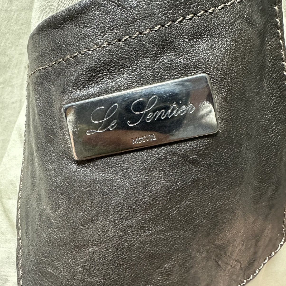 Leather Le Sentier Leather Jacket Luxury Vintage Rare Moto Size L / US 10 / IT 46 - 9 Thumbnail