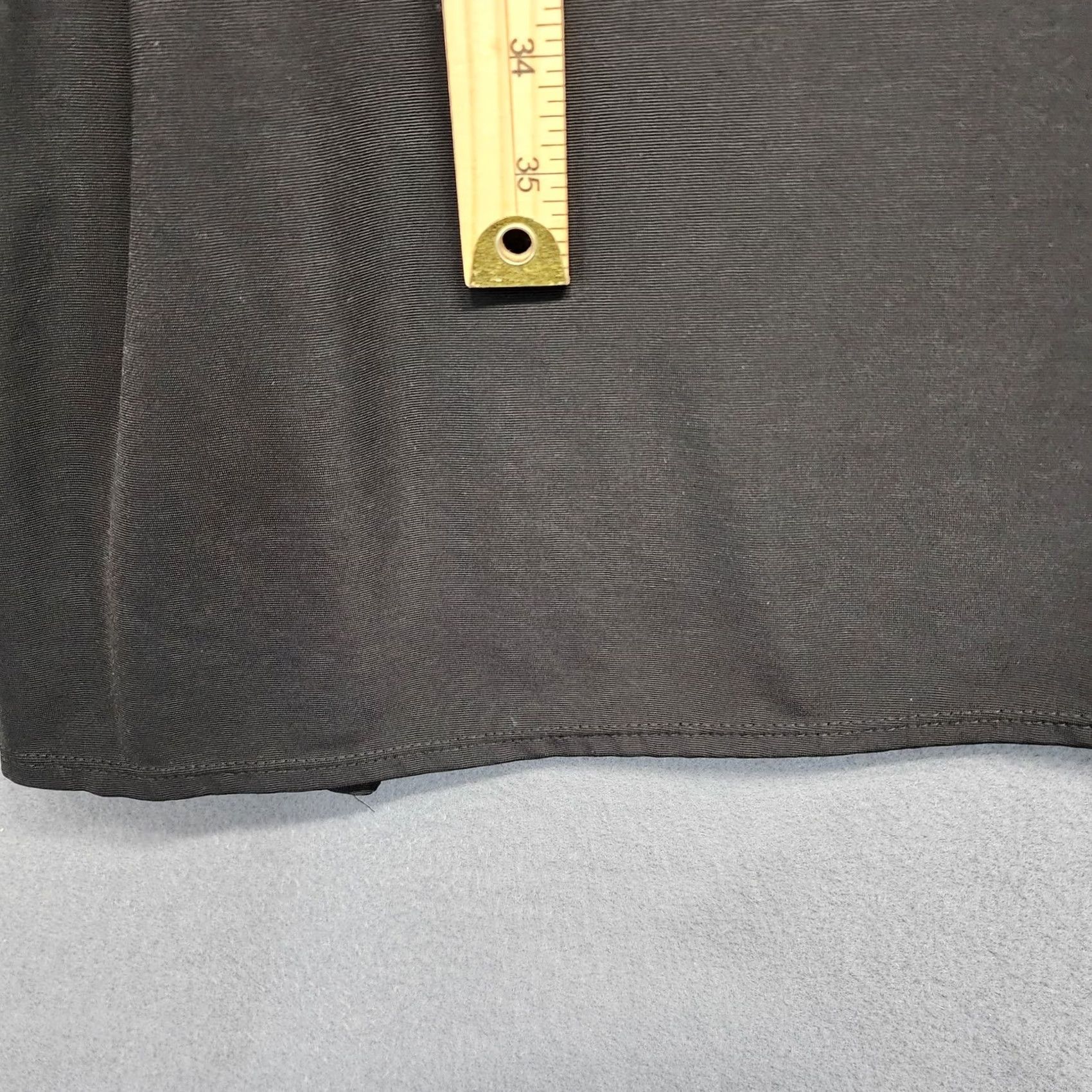 Vintage VINTAGE Susan Graver Style Dress Womens 3X Black Shift Liquid Knit Short Sleeve Stretch Midi Pullover Machine Washable Solid Spring Summer Womens Size 40" / US 18 - 6 Thumbnail