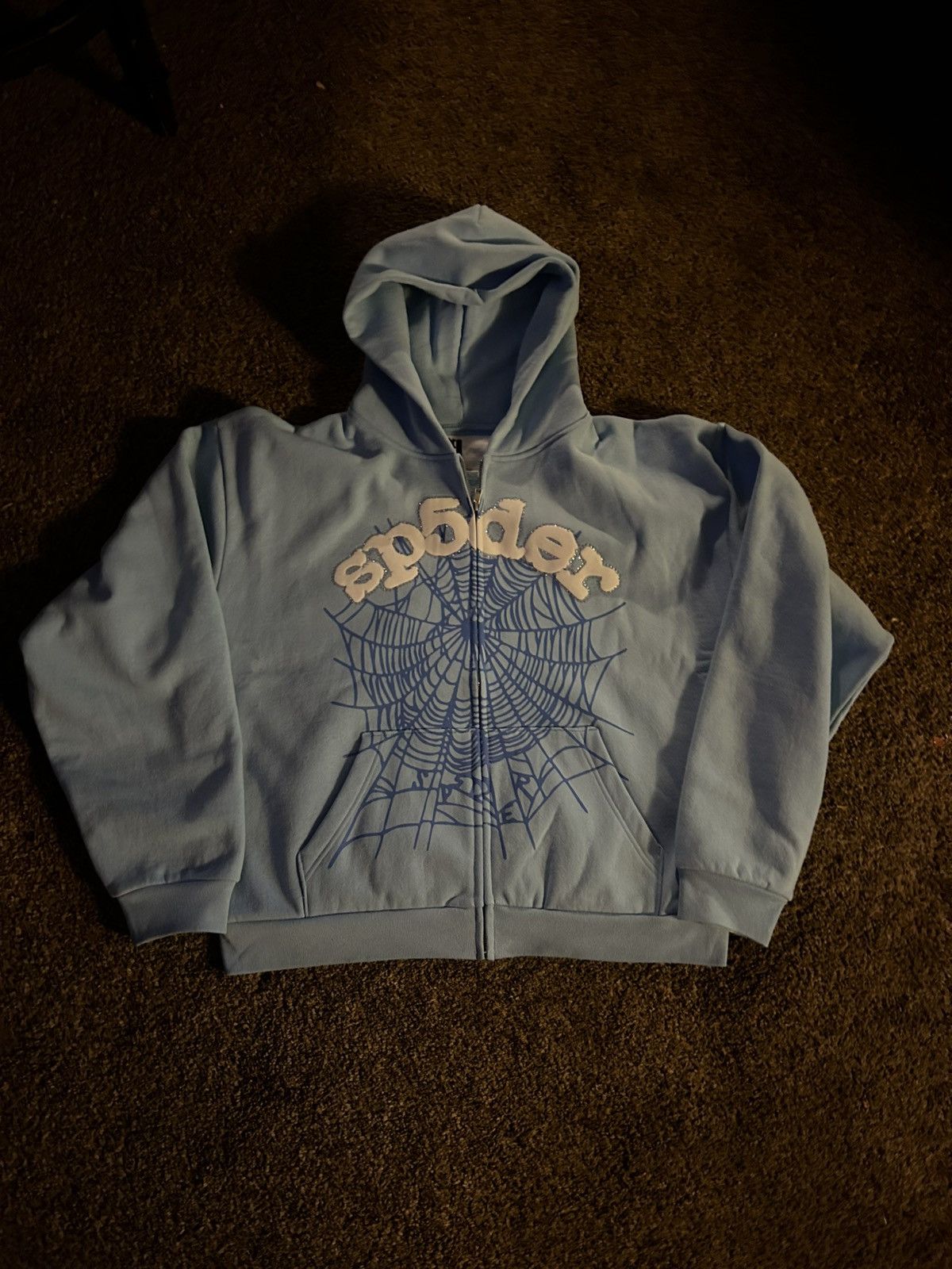 Sp5der Sp5der Og Web Zip Up Sky Blue, (Size XXL) Size US XXL / EU 58 / 5 - 2 Thumbnail