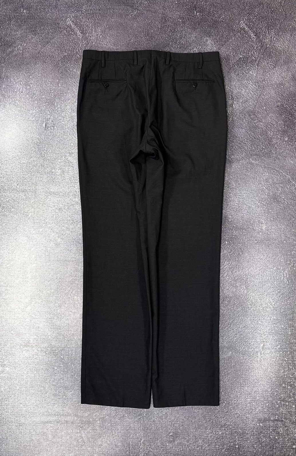 Kiton Kiton Napoli Vintage Dark Gray Flat Front Wool Dress Pants Size US 38 / EU 54 - 2 Thumbnail