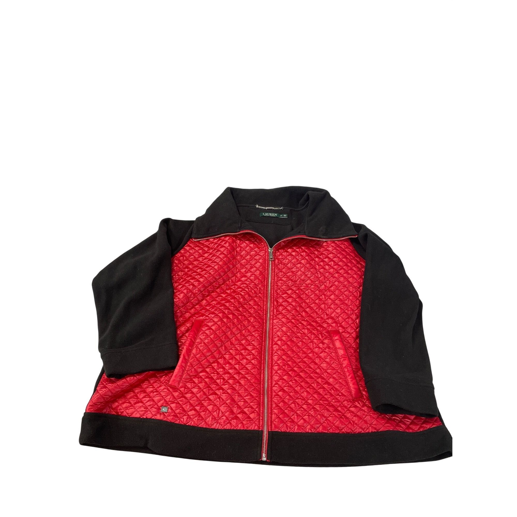 Lauren Ralph Lauren Lauren Ralph Lauren Womens Black Red Diamond Quilted Zip Fle Size 3XL / US 20-22 - 17 Thumbnail