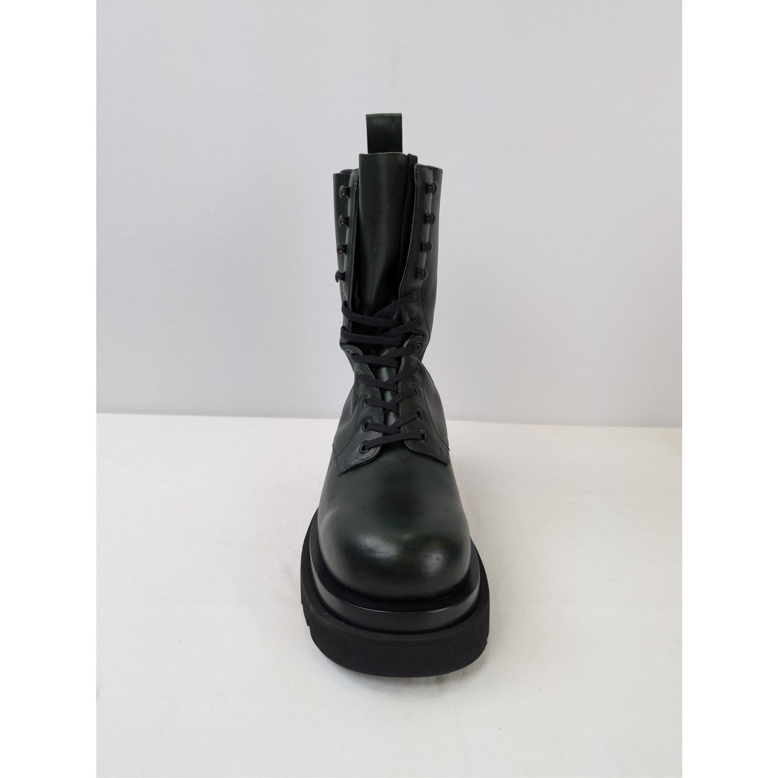 Bottega Veneta o1rshd1 Military Calf Lug Boots in Bottle Green Size US 11 / EU 44 - 11 Thumbnail