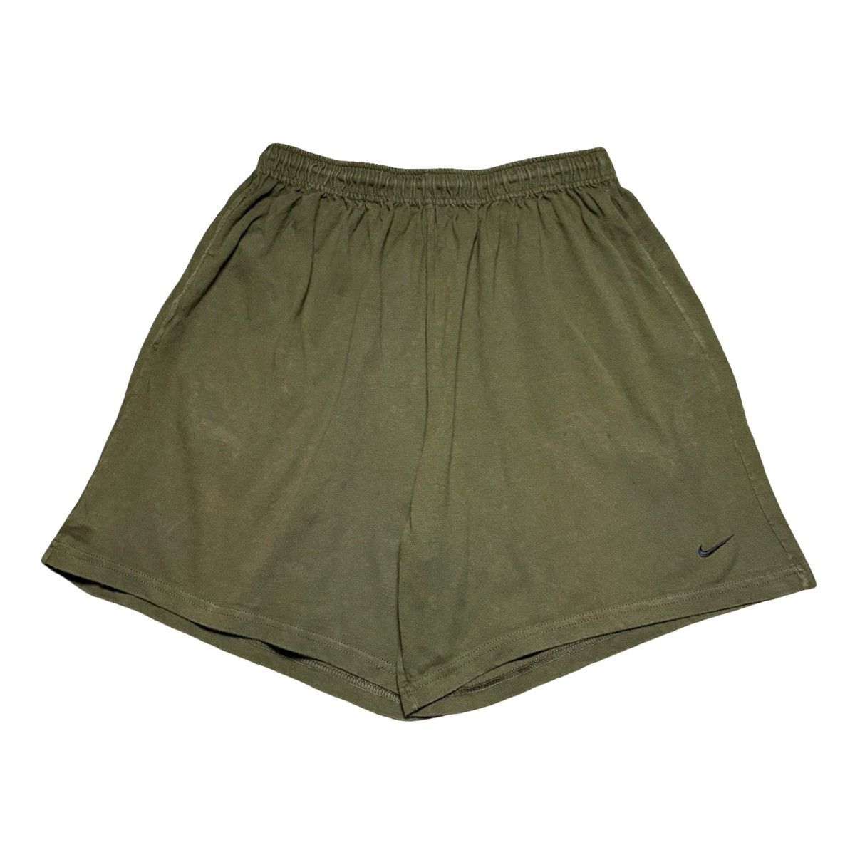 Nike Vintage Y2K Nike Army Green Gym Shorts Cotton Mens XL Size US 32 / EU 48 - 1 Thumbnail