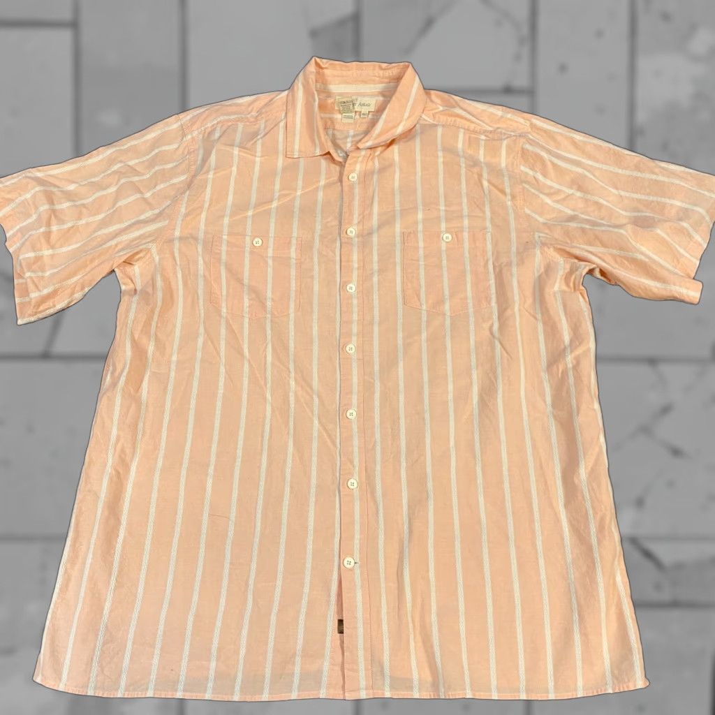 The Territory Ahead Territory Ahead Shirt 2XLT Orange Striped Short Sleeve 100% Cotton Size US XXL / EU 58 / 5 - 1 Thumbnail