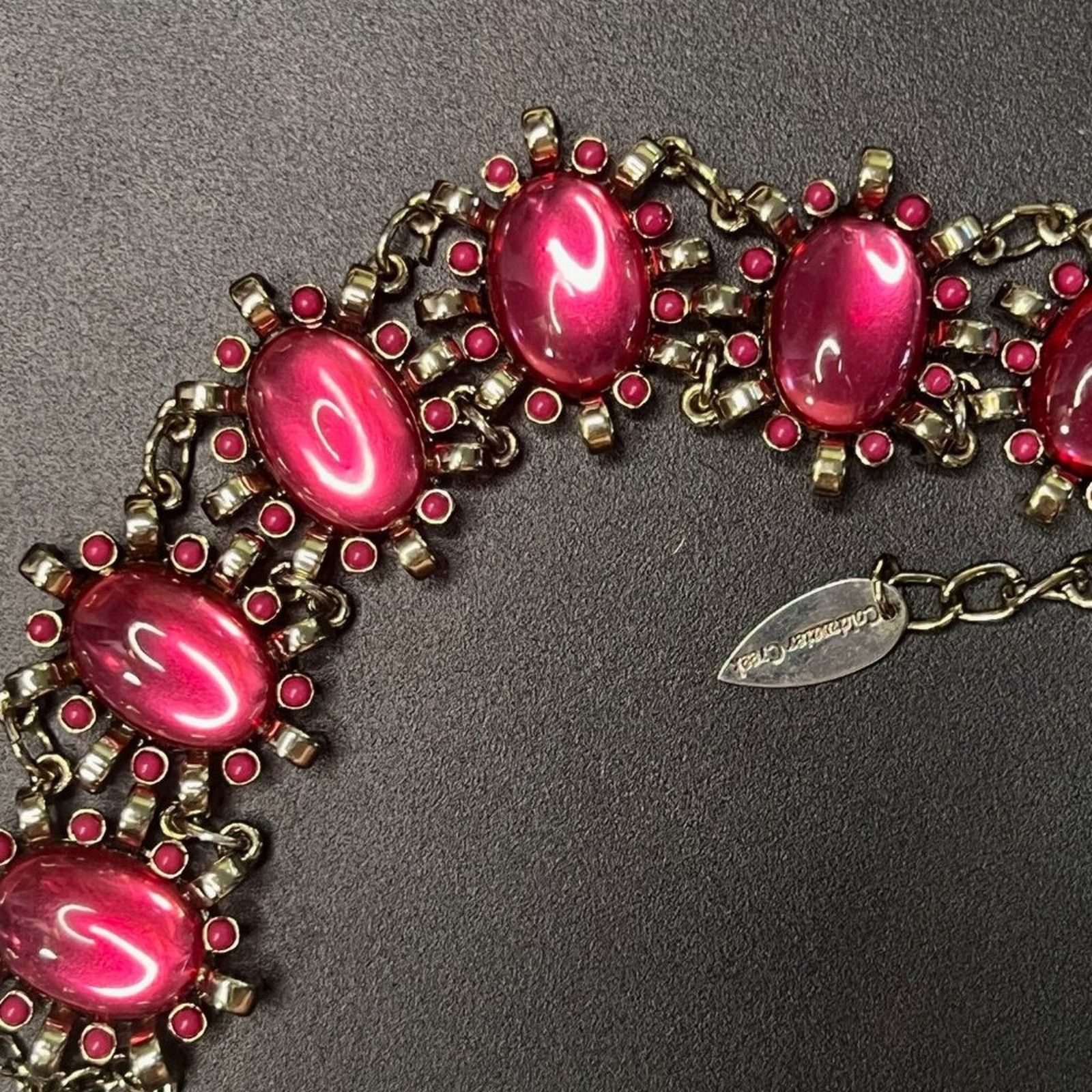 Coldwater Creek Coldwater Creek - Pink Acrylic Goldtone Gripoix Bracelet Size ONE SIZE - 1 Thumbnail