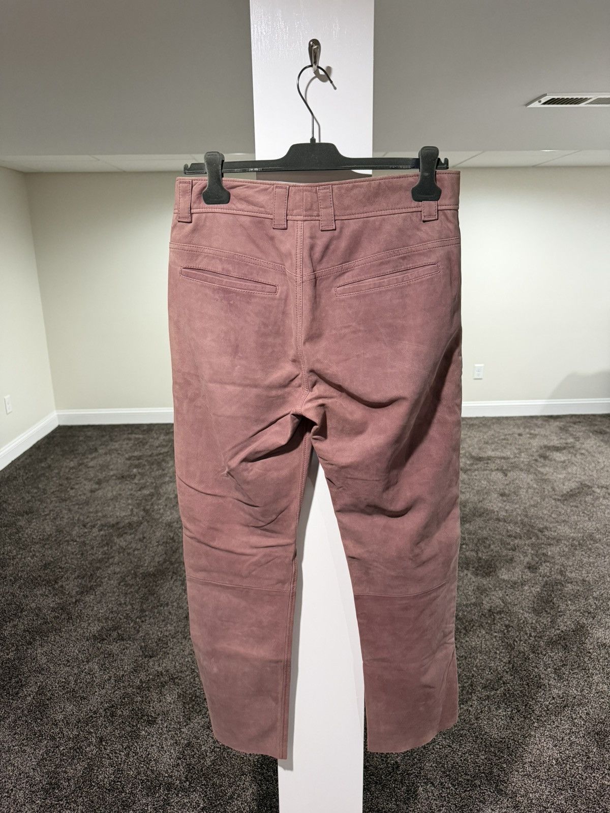 Haider Ackermann Haider Ackermann Sample Suede Leather Mauve Trouser Pants Size US 31 - 2 Thumbnail