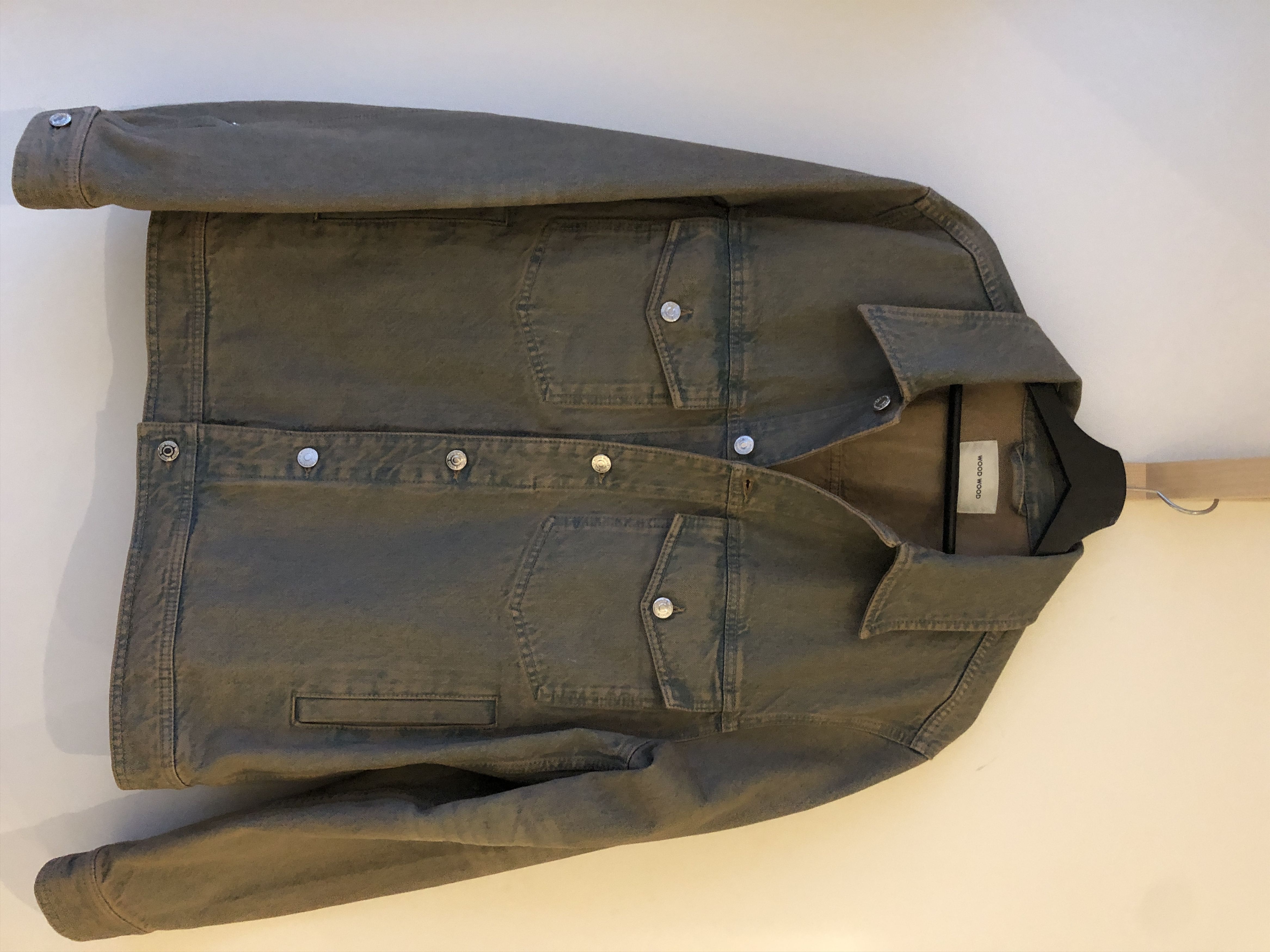 Acne Studios × Helmut Lang × Wood Wood NWOT $500 - Vintage Beige Denim Jacket Size US L / EU 52-54 / 3 - 7 Thumbnail