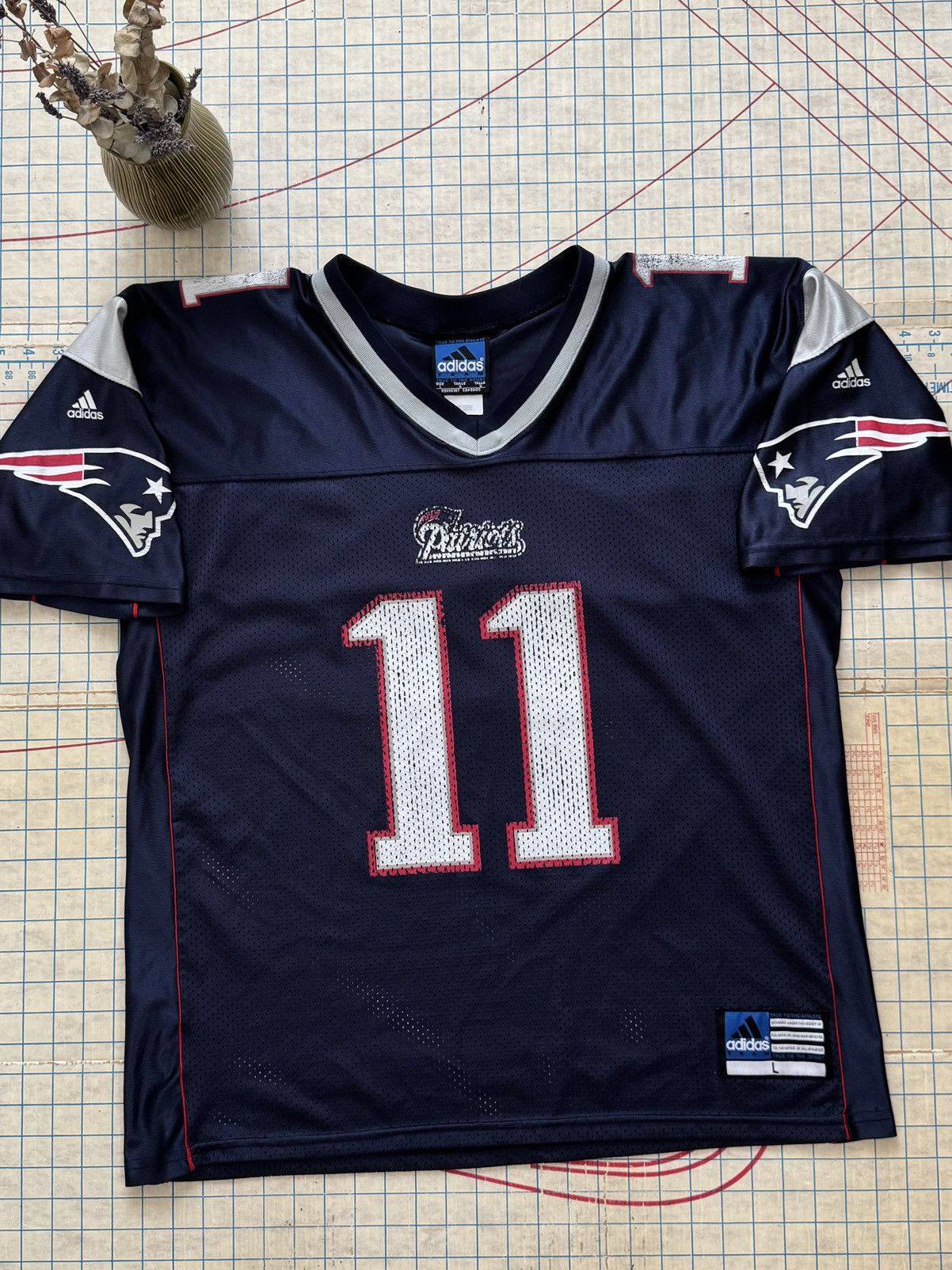 Adidas Vintage Adidas Team New England Patriots Drew Bledsoe Jersey Size US L / EU 52-54 / 3 - 2 Thumbnail
