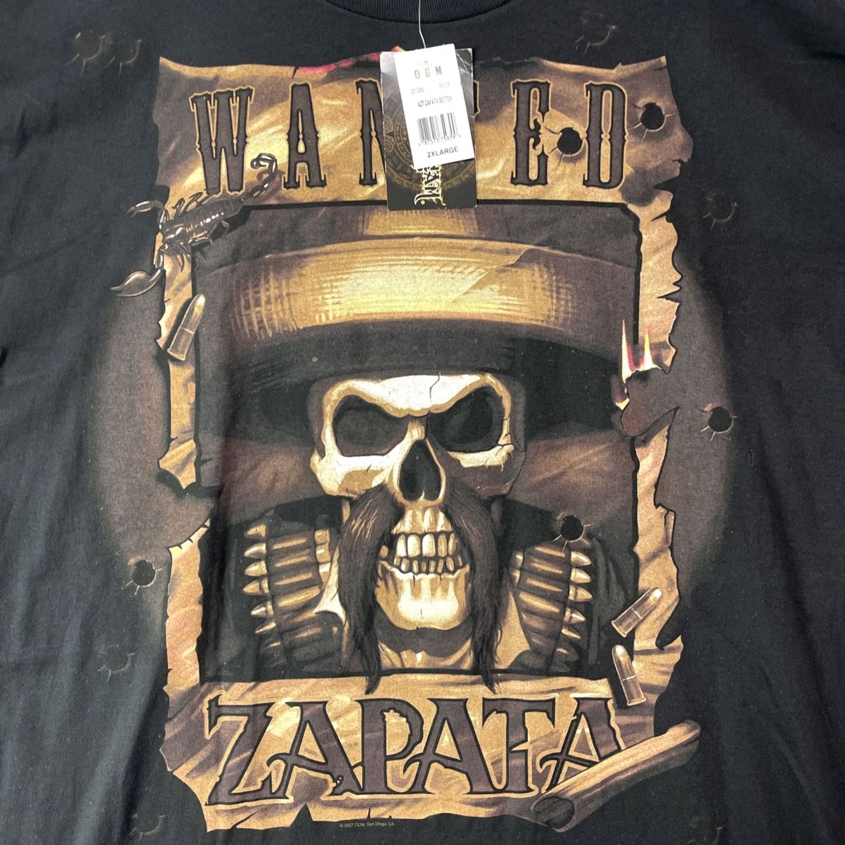 Vintage Zapata Shirt Mens 2XL ODM Premium Goods Black Short Sleeve Streetwear Y2K Shirt Size US XXL / EU 58 / 5 - 3 Thumbnail
