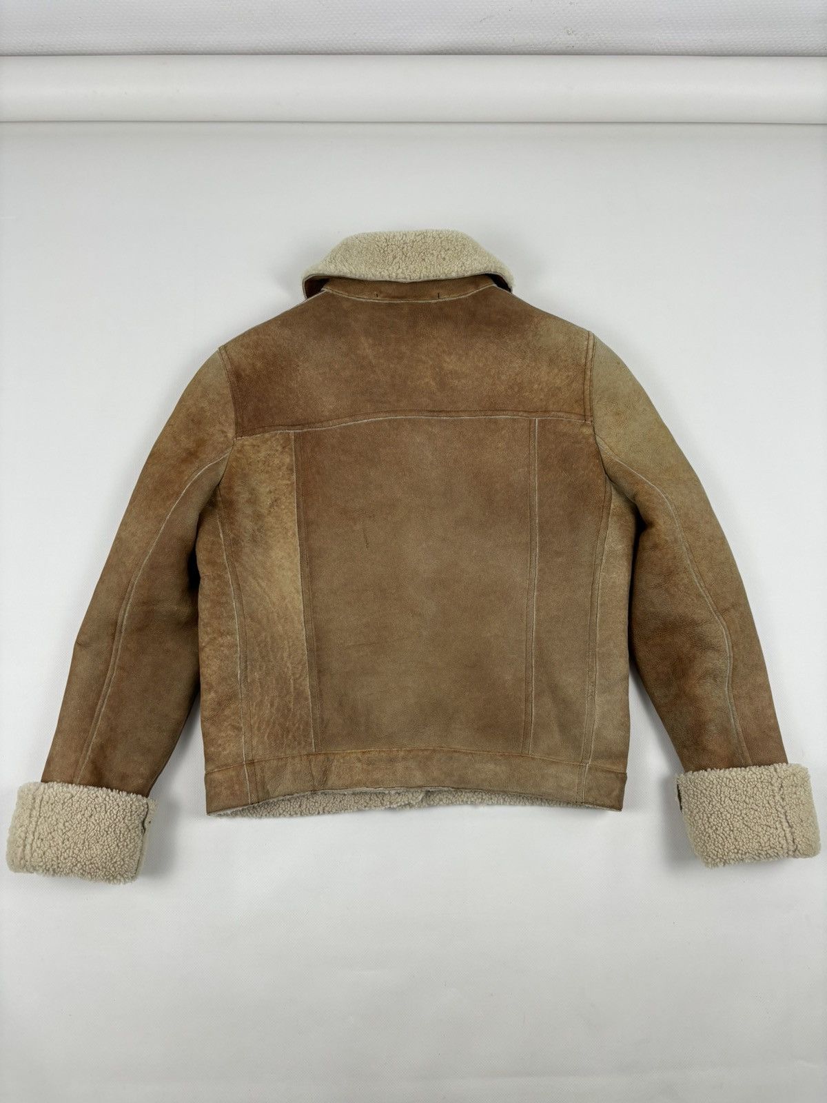 Miu Miu Y2K Dyed Sheep Fur Leather Coat Aviator Jacket Biker Bomber Size M / US 6-8 / IT 42-44 - 9 Thumbnail