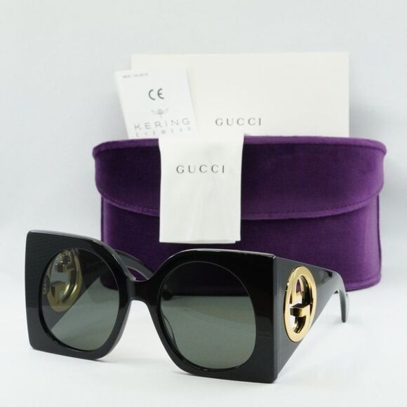 Gucci Gucci GG1254S 001 Sunglasses Black Square Frame, Grey Lenses Size ONE SIZE - 14 Thumbnail