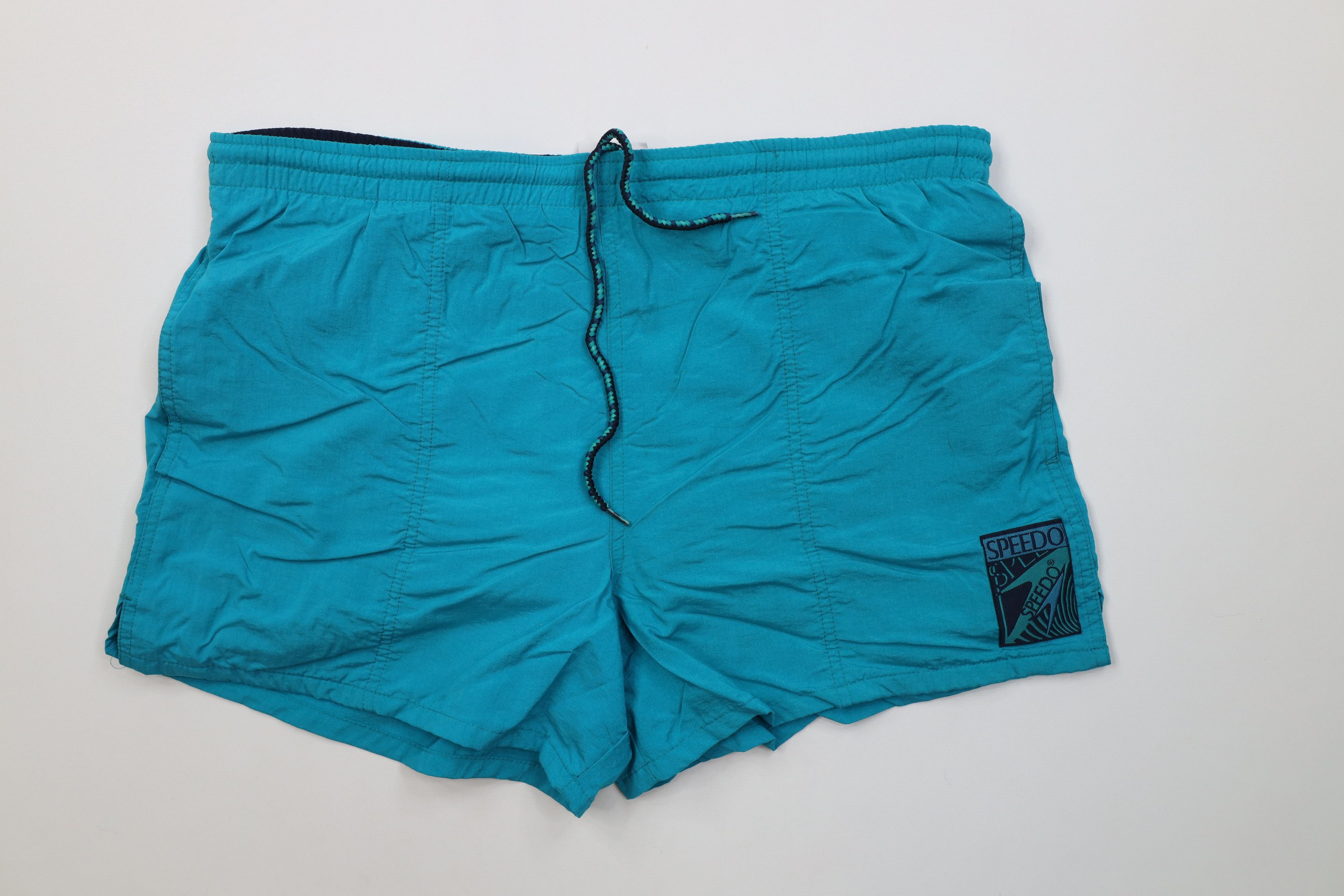 Speedo Vintage 90s Speedo Spell Lined Above Knee Shorts Swim Trunks Size US 38 / EU 54 - 1 Thumbnail