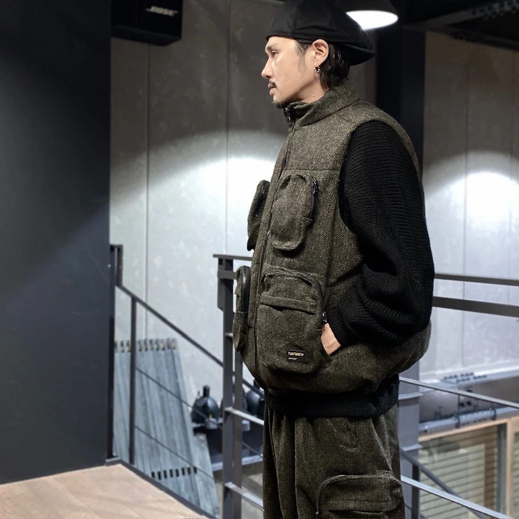 Japanese Brand TIGHTBOOTH JAPANESE TWEED DOWN VEST Size US L / EU 52-54 / 3 - 4 Thumbnail