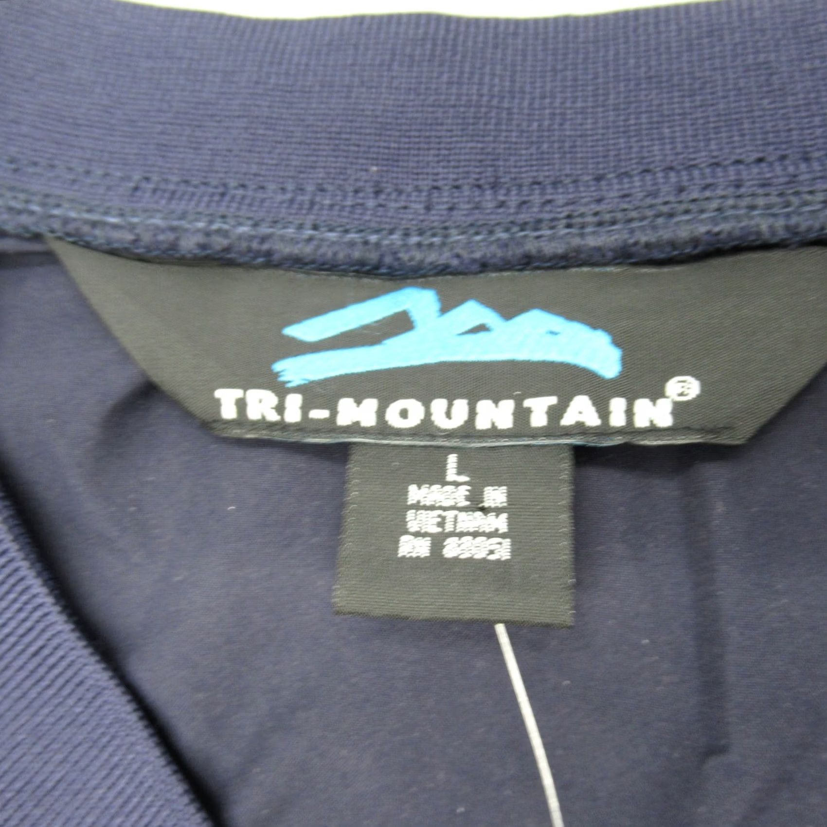 Vintage Tri-Mountain Jacket Mens Large Blue Pockets Drawcord Hem V-Neck Anorak NEW Size US L / EU 52-54 / 3 - 3 Thumbnail