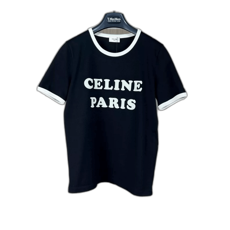 Celine Celine Paris Black Short Sleeve TShirt Size XS / US 0-2 / IT 36-38 - 1 Thumbnail