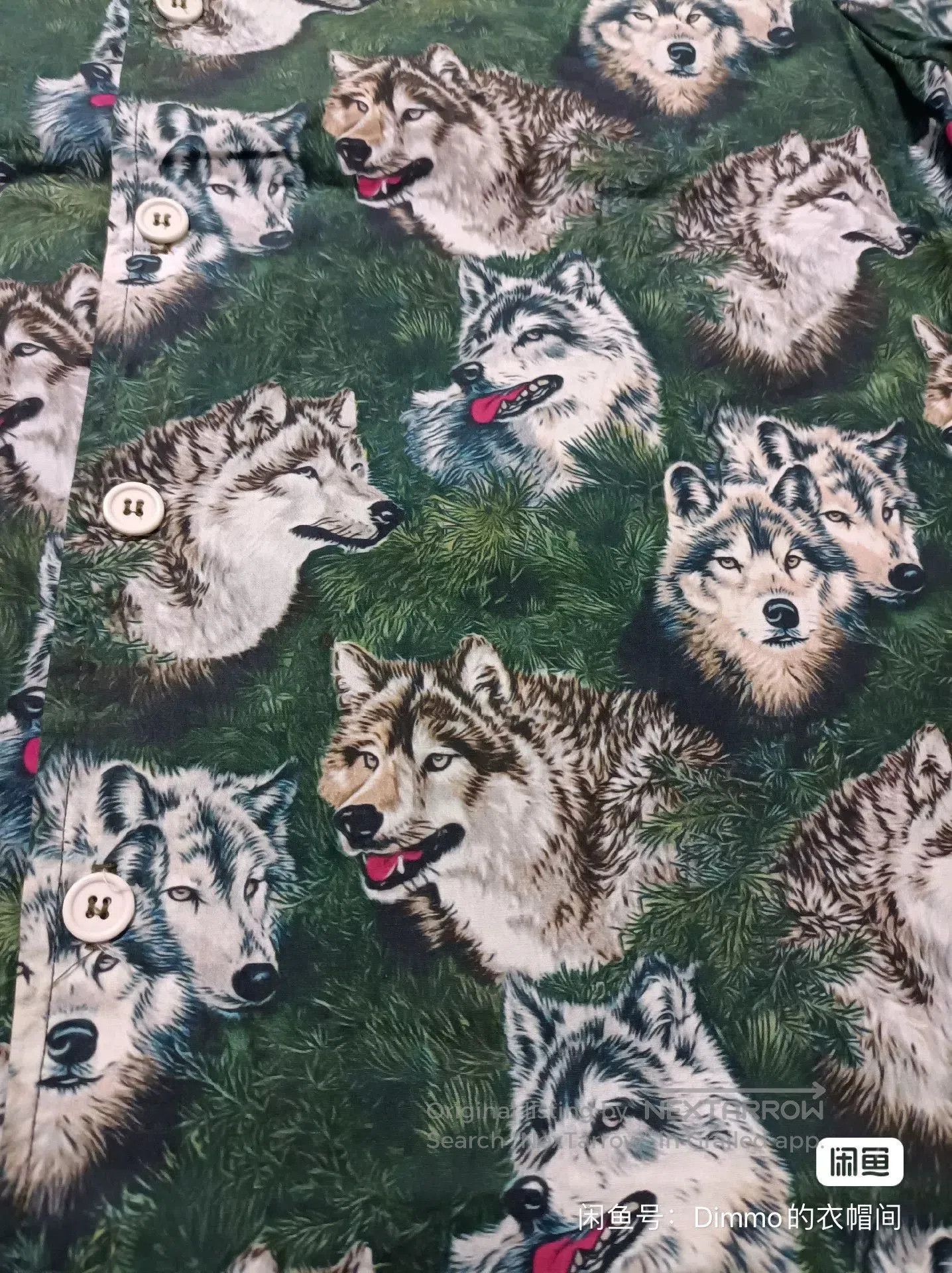 Rhude RHUDE Wolf Head Print Hawaiian Shirt. Size US S / EU 44-46 / 1 - 2 Thumbnail