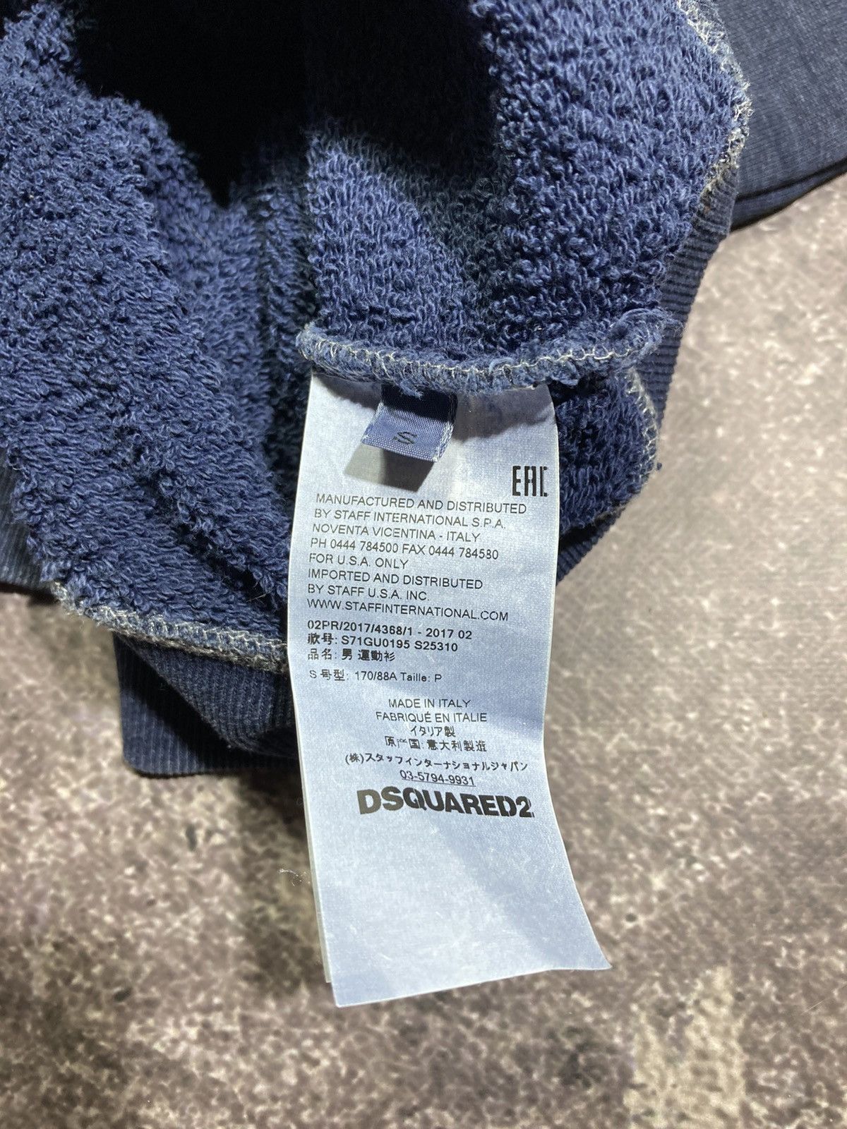 Dsquared2 DSQUARED2 Logo Sweatshirt Navy Blue Italy Terry Cloth Size S Size US S / EU 44-46 / 1 - 6 Thumbnail