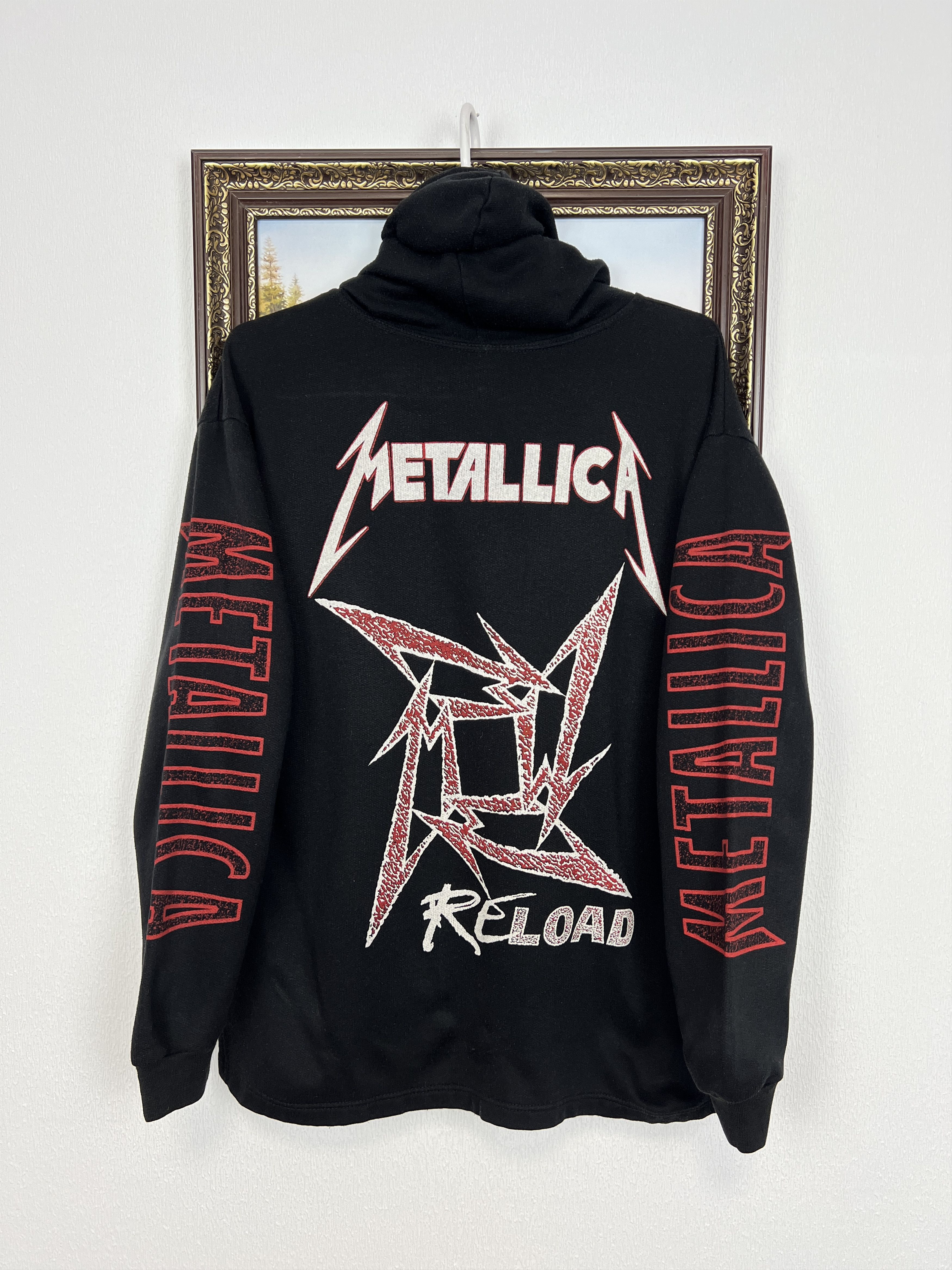 Vintage Vintage 90's Metallica Load Reload Jacket Over Print Hoodie Size US M / EU 48-50 / 2 - 1 Thumbnail