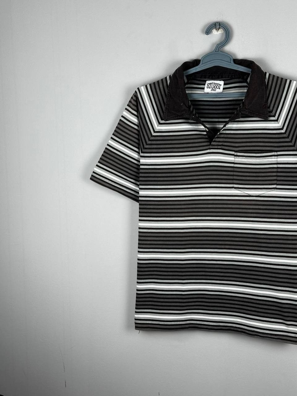Stussy Stussy Vintage Striped Rare Streetwear Polo T Shirt Size US L / EU 52-54 / 3 - 2 Thumbnail