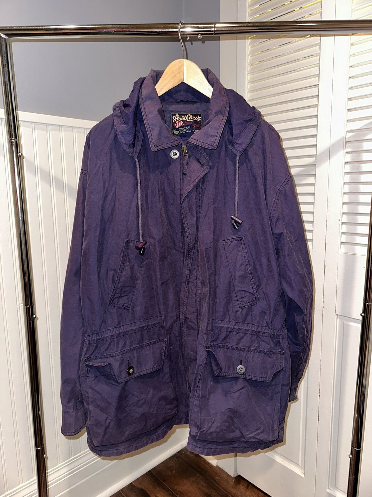 image of Gap World Classic Parka in Blue, Men's (Size Large)