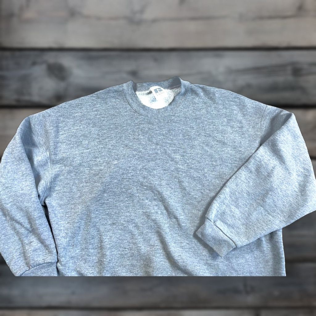 Russell Athletic VTG Russell Athletic Sweatshirt Adult XL Gray Crewneck Cotton Blend Blank Size US XL / EU 56 / 4 - 1 Thumbnail