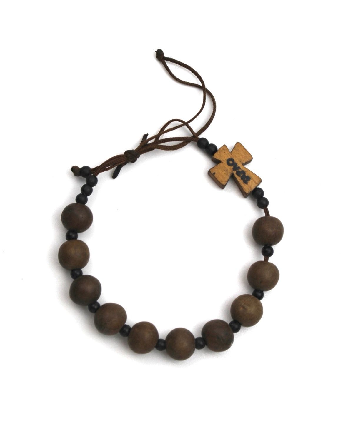 If Six Was Nine 2000S JAPANESE MADE WOOD CROSS BEADED CORD BRACELET Size ONE SIZE - 2 Thumbnail
