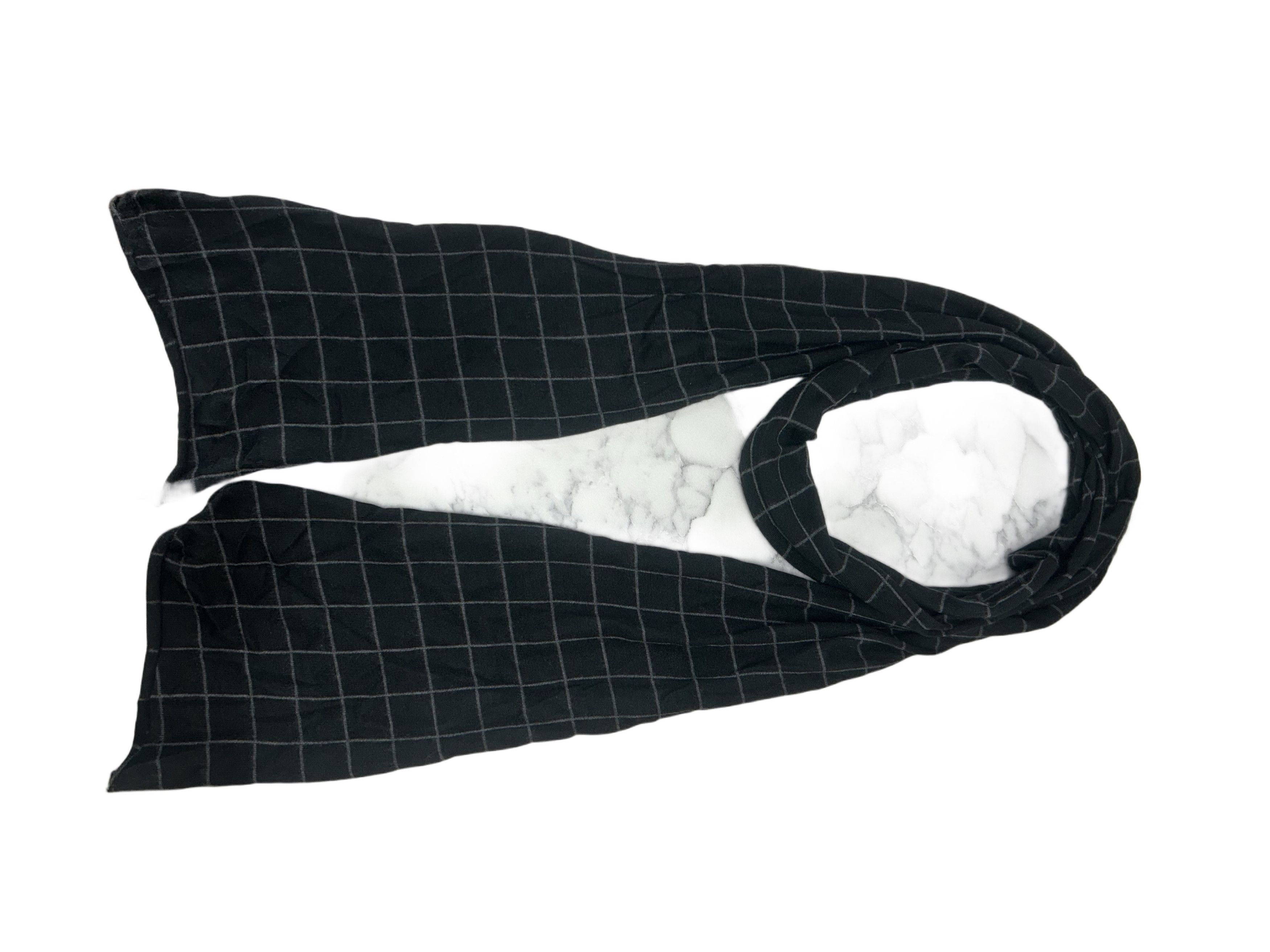 Cruciani Crucani Black ith Grey Grid Pattern Cashmere Scarf Size ONE SIZE - 3 Thumbnail
