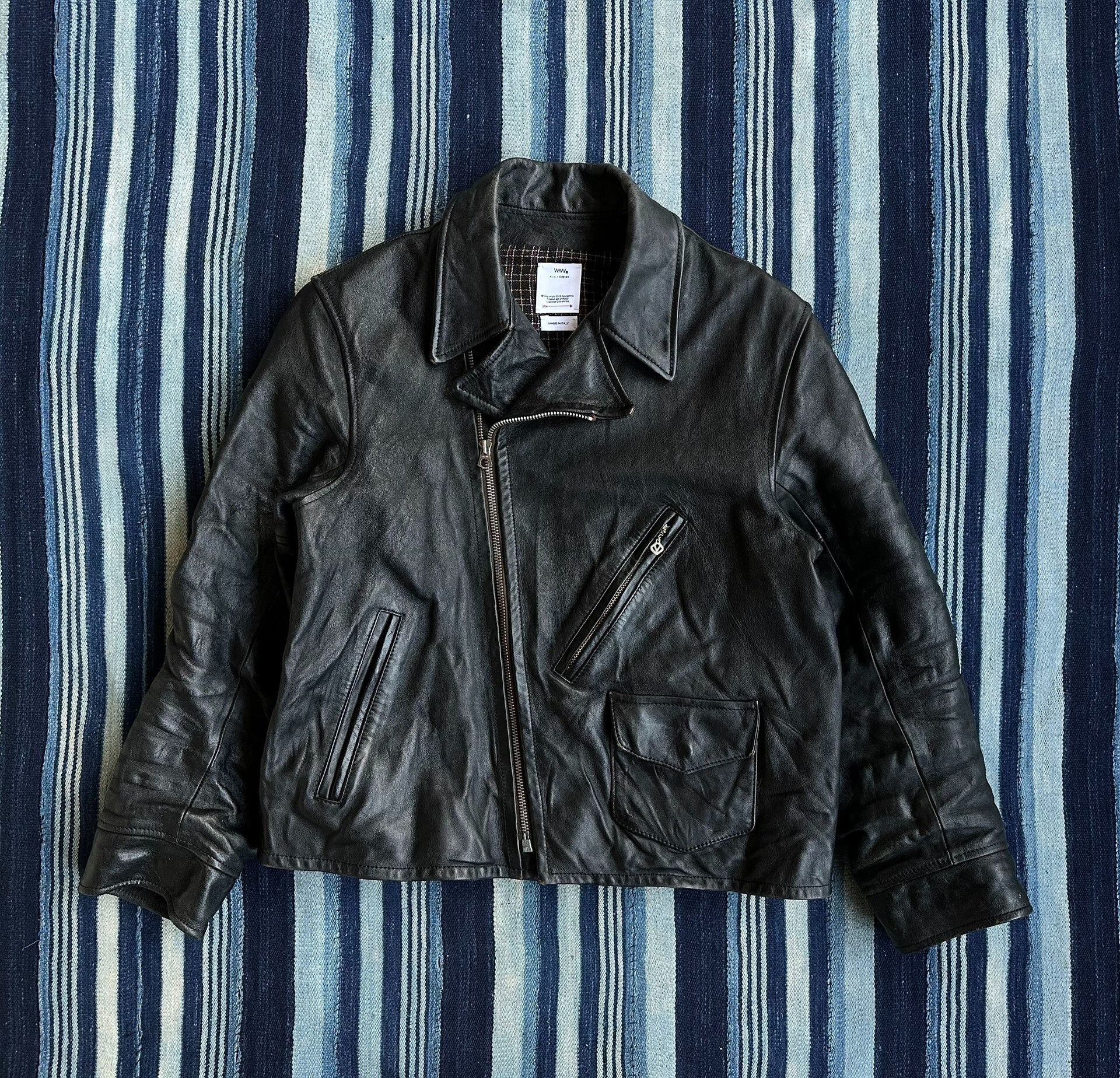 Visvim vintage black leather motorcycle jacket Size XS / US 0-2 / IT 36-38 - 1 Thumbnail