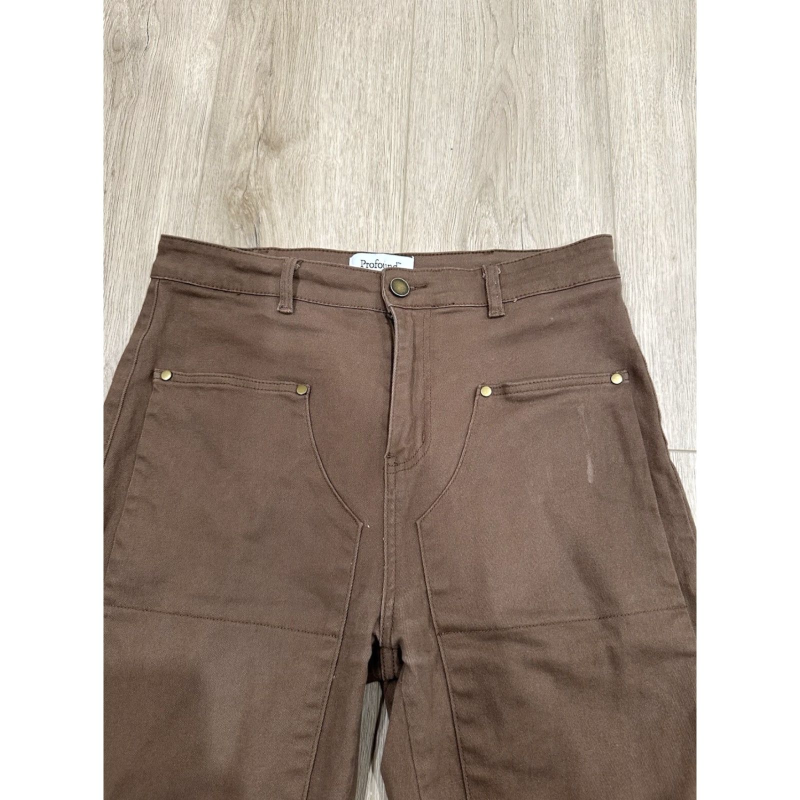Doublet Profound Pants Mens Casual Brown 30 Regular 27 Inseam Double Knee Vintage No Size US 30 / EU 46 - 4 Thumbnail